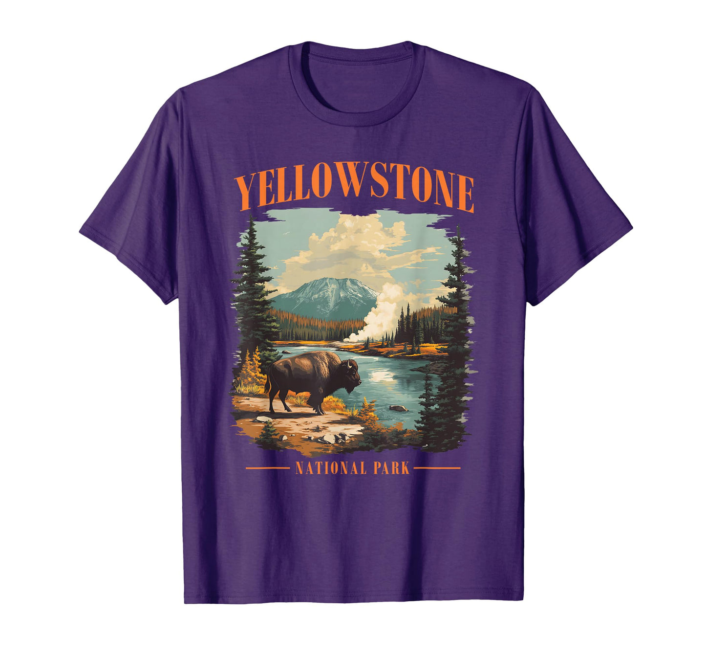 Yellowstone National Park Vintage Hiking Camping T-Shirt