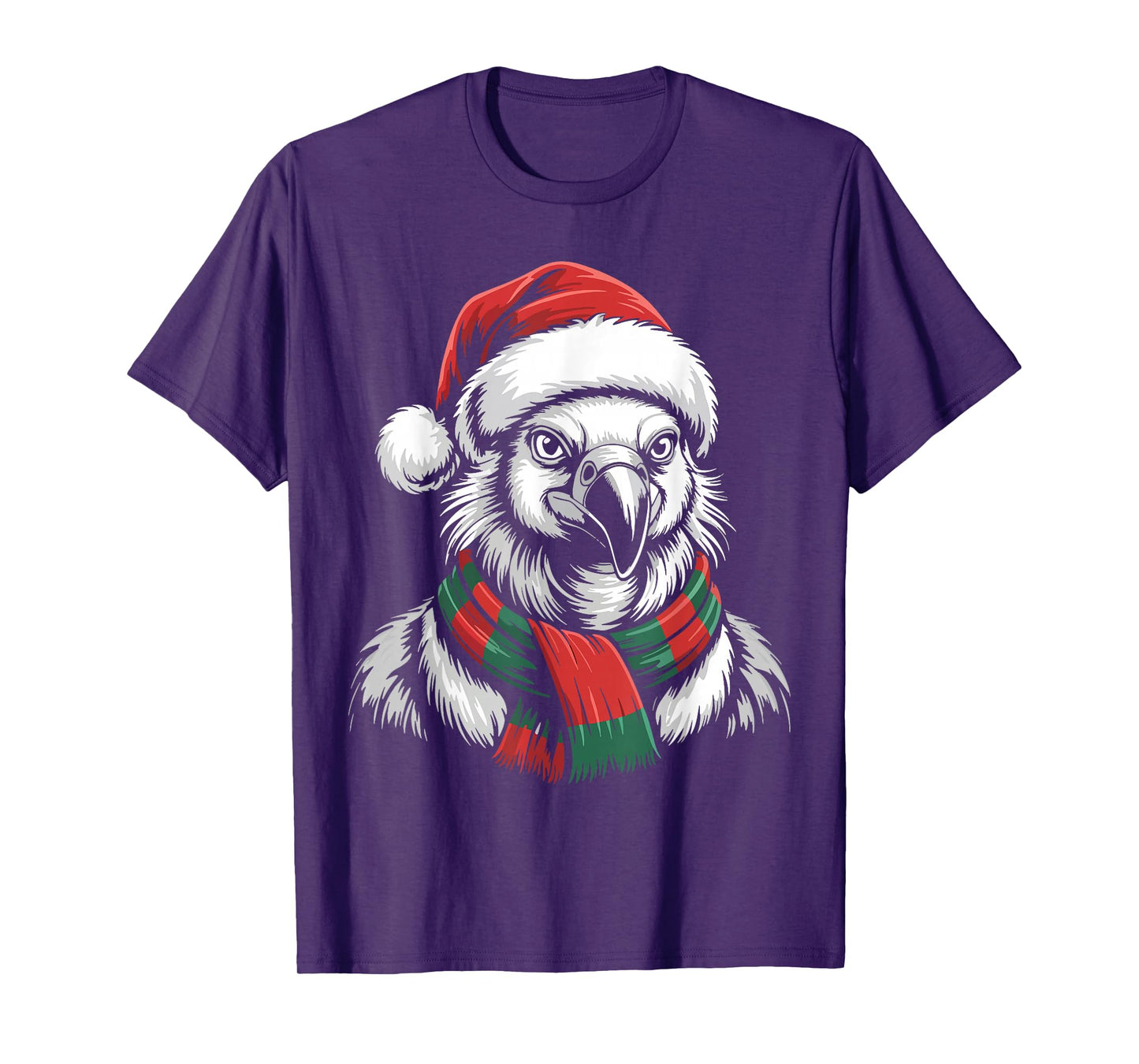 Vulture Xmas Santa Hat Scarf Christmas Costume T-Shirt