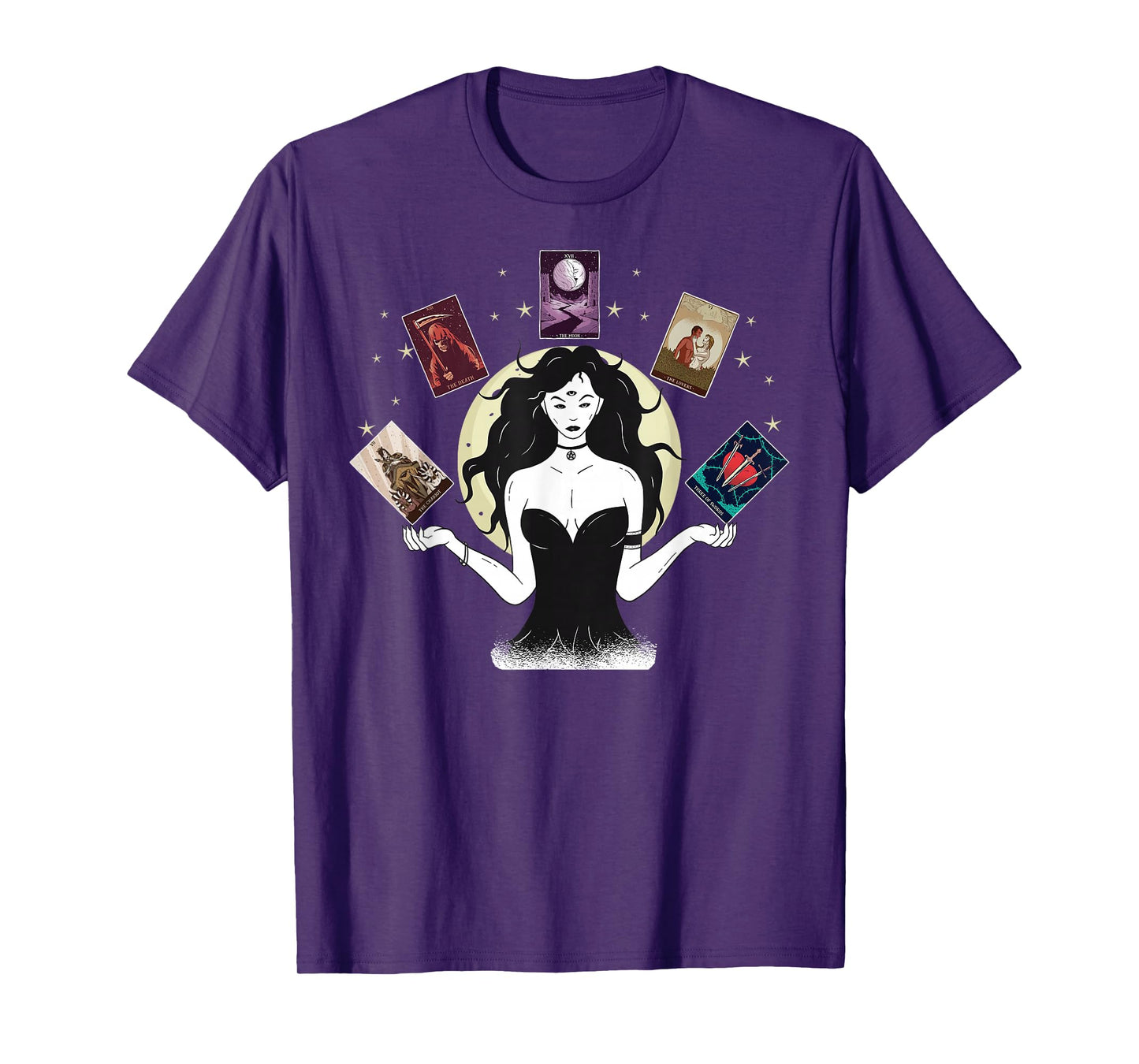 Tarot Card Woman Occult Mystic Esoteric Witchcraft Spiritual T-Shirt