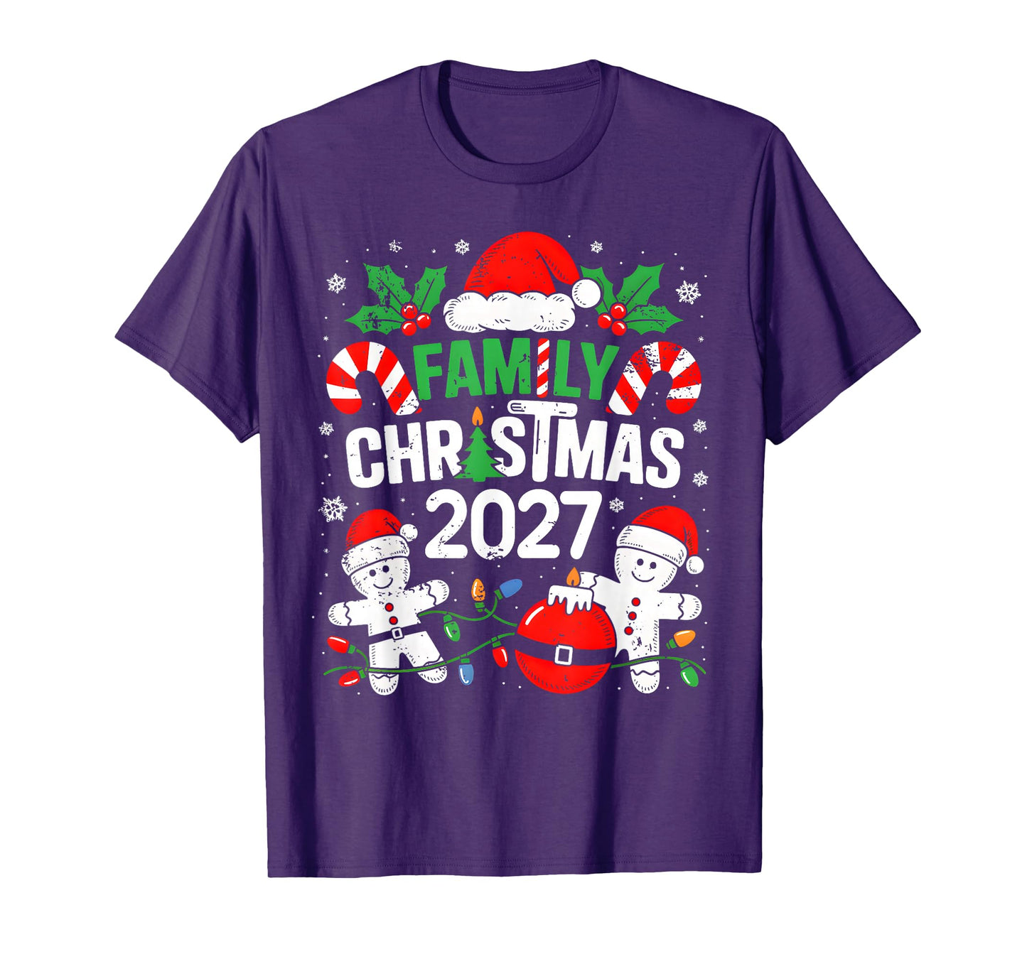 Christmas 2027 Family Matching Costume Team Santa Elf Squad T-Shirt