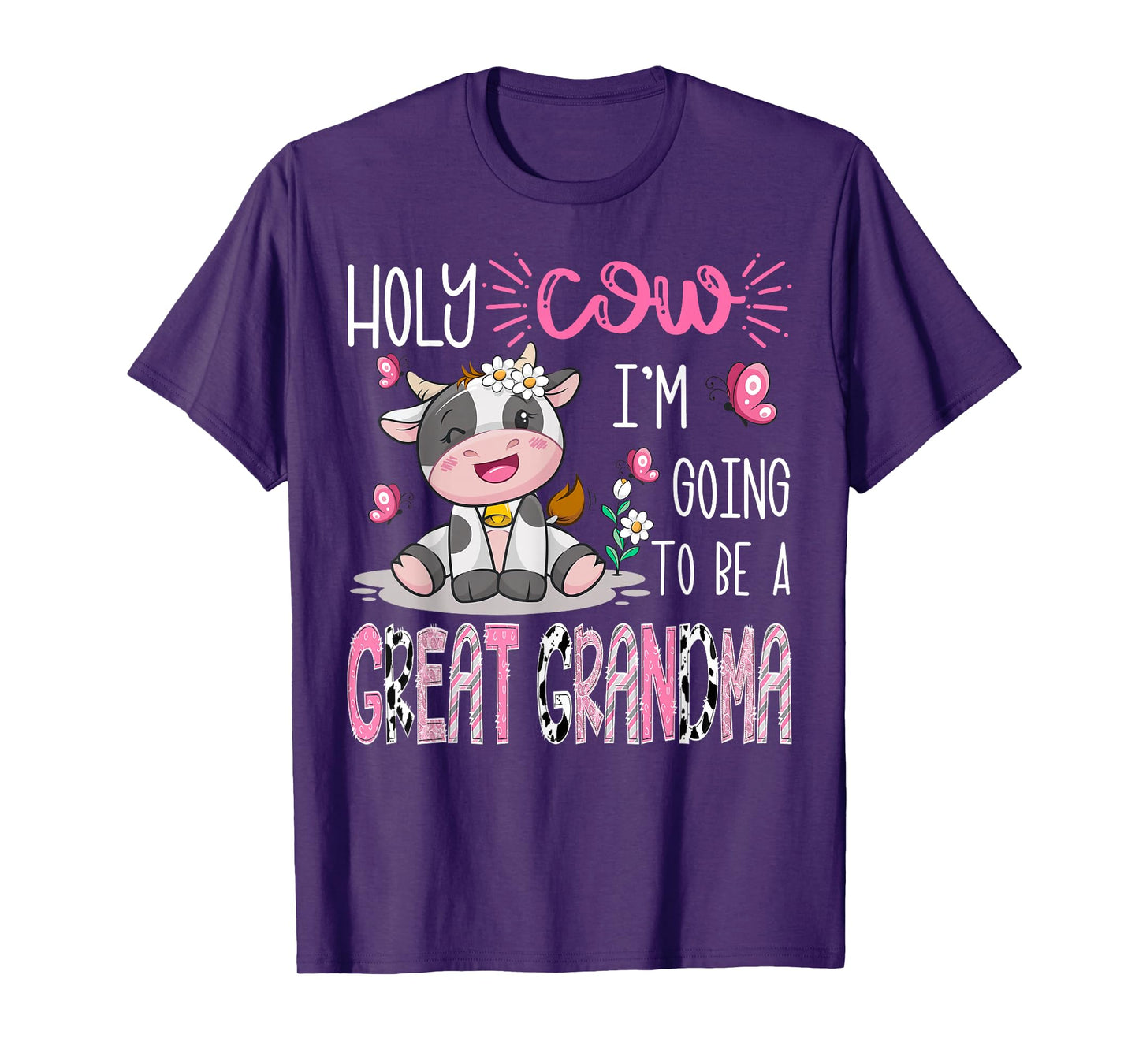 Holy Cow I'm Going To Be A Great Grandma Gender Reveal Party T-Shirt