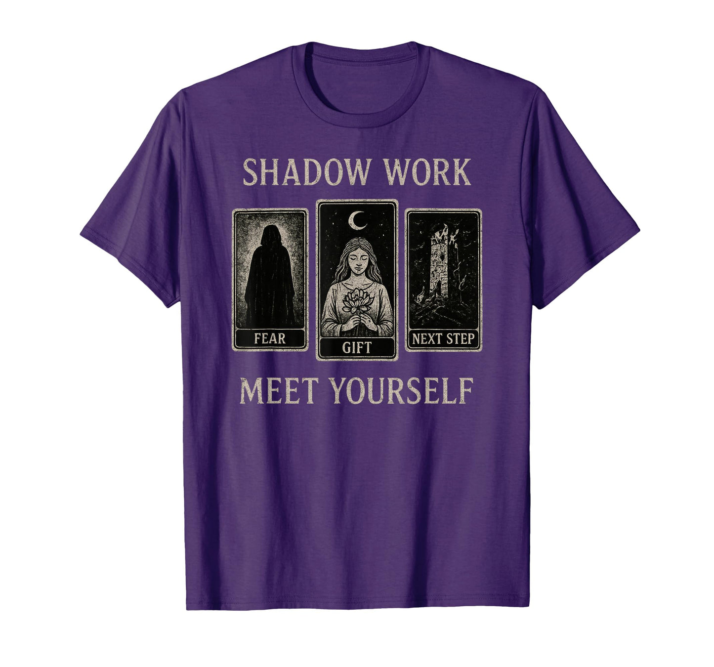 Shadow Work Tarot Tee Meet Yourself Occult Witchy Wiccan T-Shirt