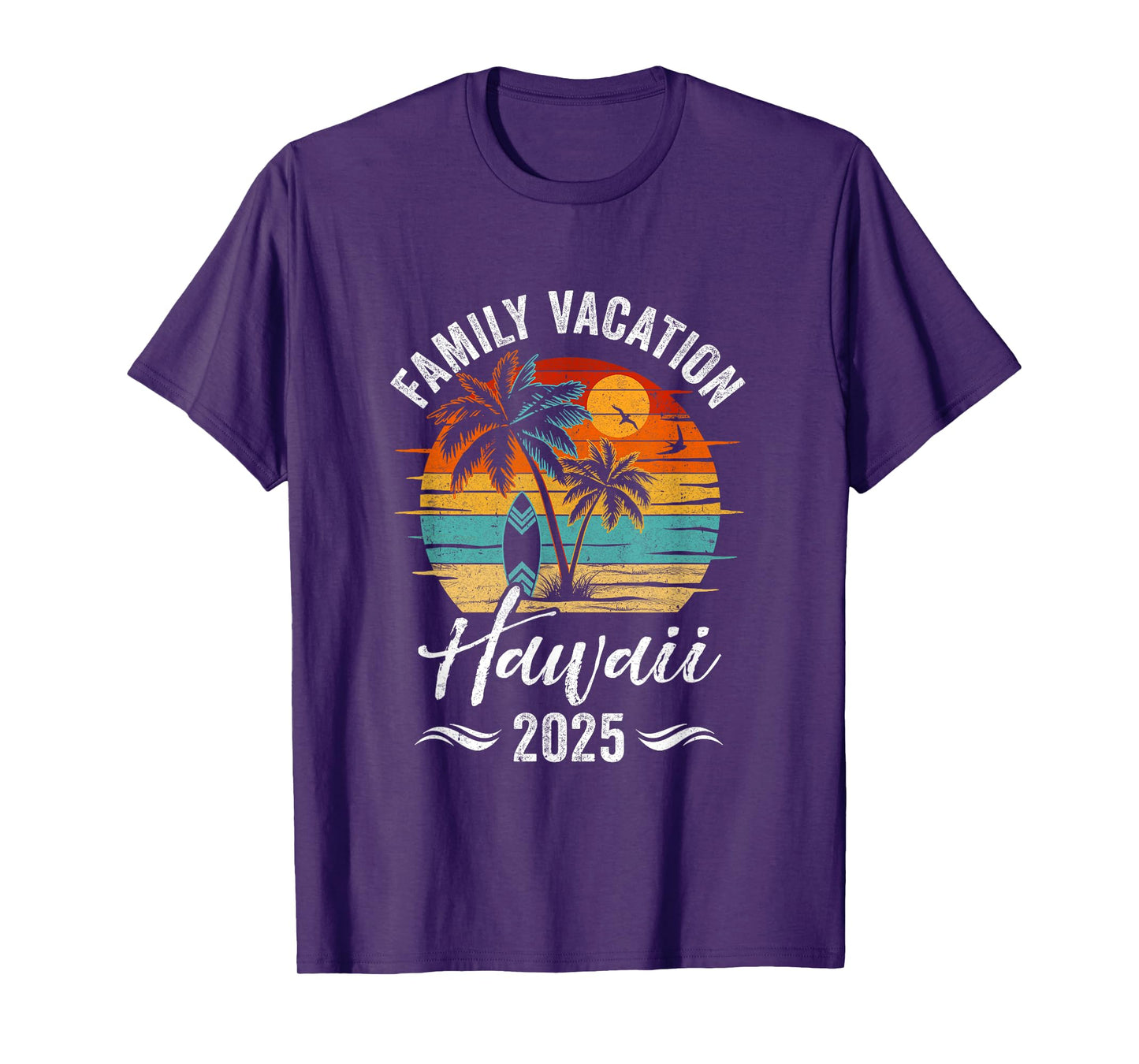 Family Vacation 2025 Vintage Hawaii Summer Matching Trip T-Shirt