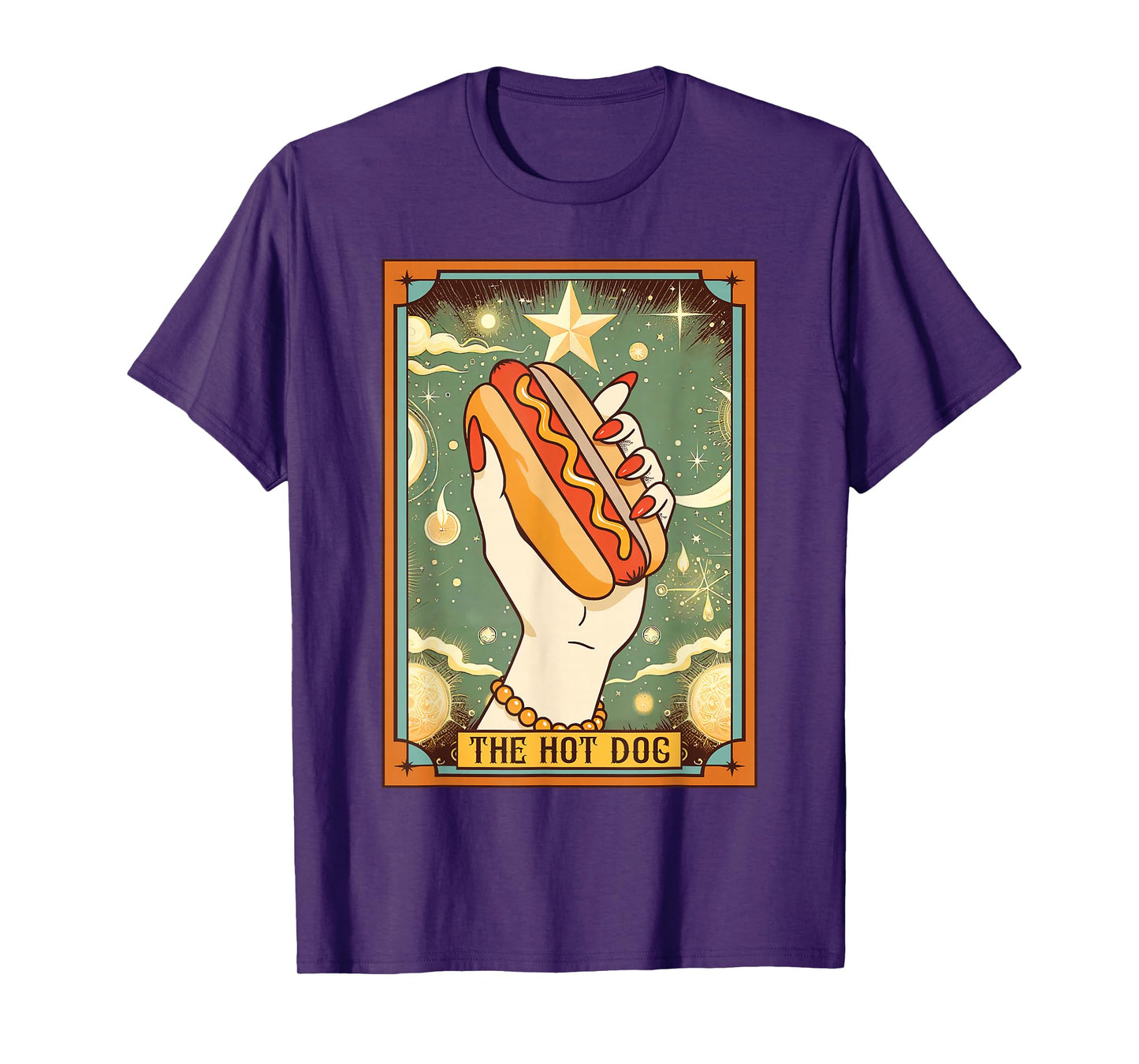 Hot Dog Bun Lover Foodie Food Lover The Hot Dog Tarot Card T-Shirt