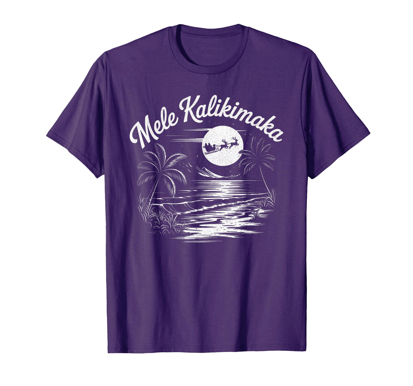 Mele Kalikimaka Christmas Hawaii Beach Hawaiian Santa Surf T-Shirt