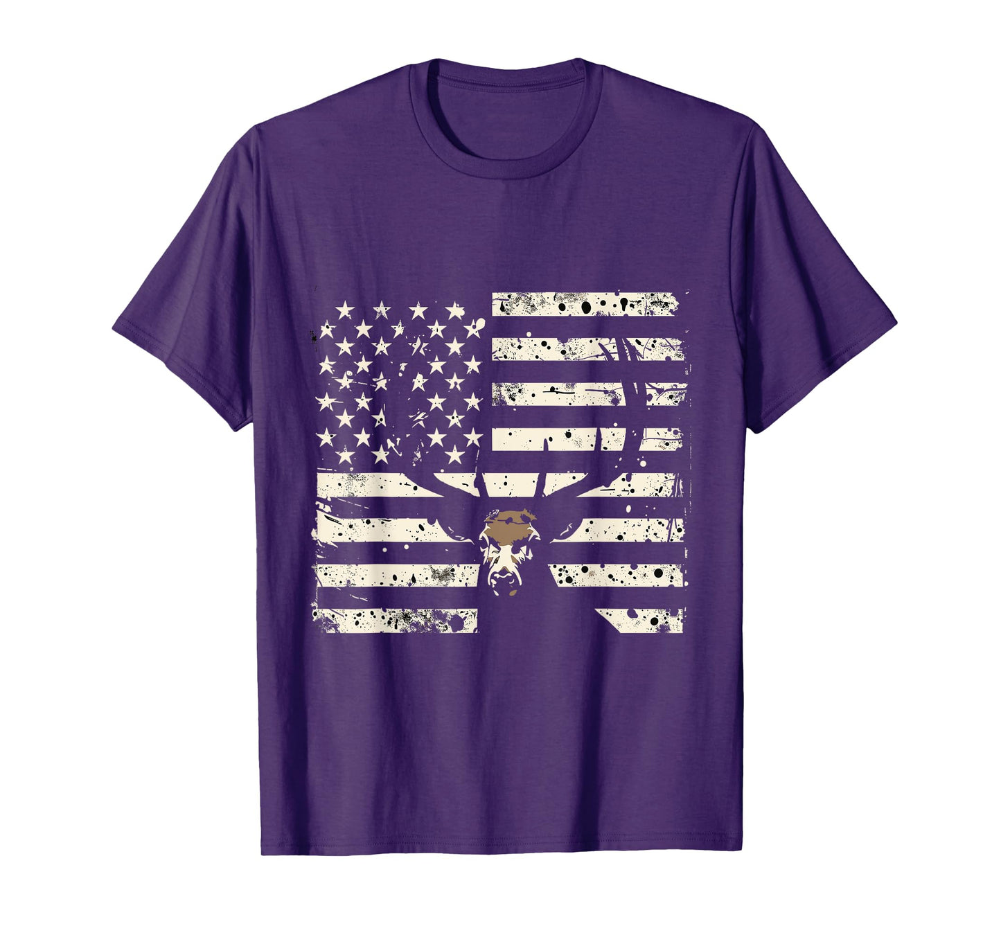 American Flag Camouflage Outdoor Antlers Deer Women Kids Men T-Shirt