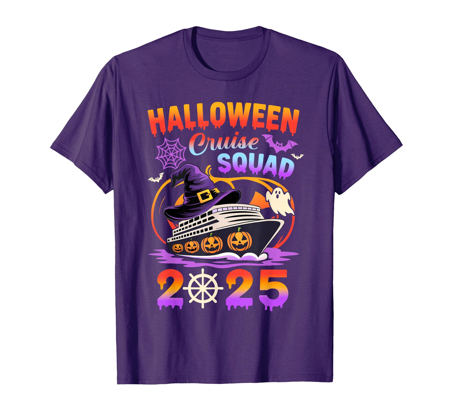 Halloween Cruise Squad 2025 Spooky Pumpkin Vacation Ship T-Shirt