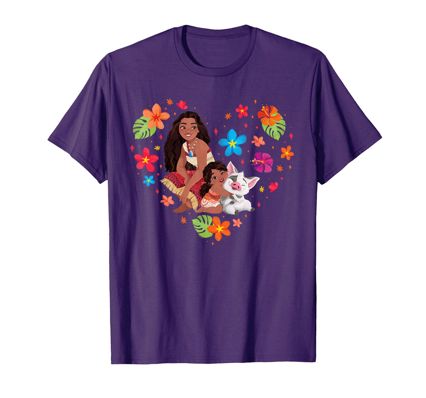 Disney Moana 2 Moana Simea and Pua Tropical Heart Sisters T-Shirt