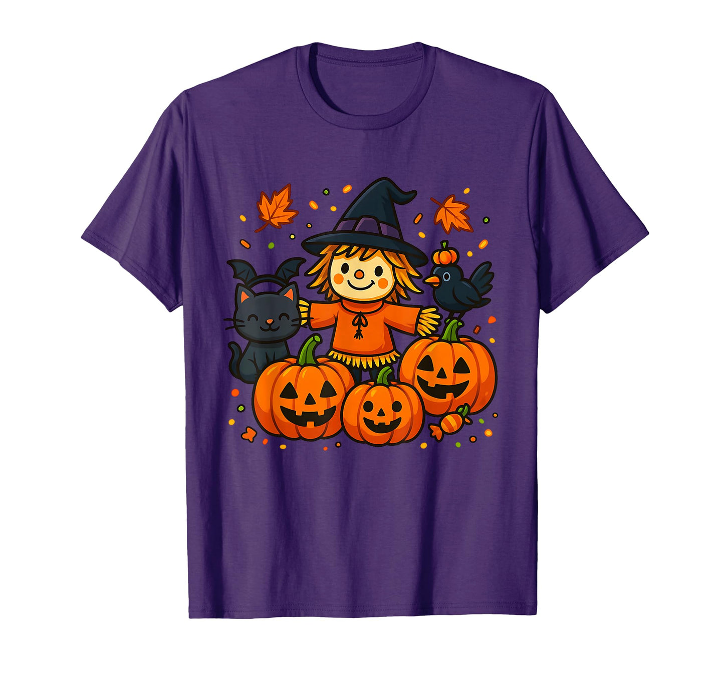 Scarecrow Autumn Harvest Fall Season Pumpkin Thanksgiving T-Shirt