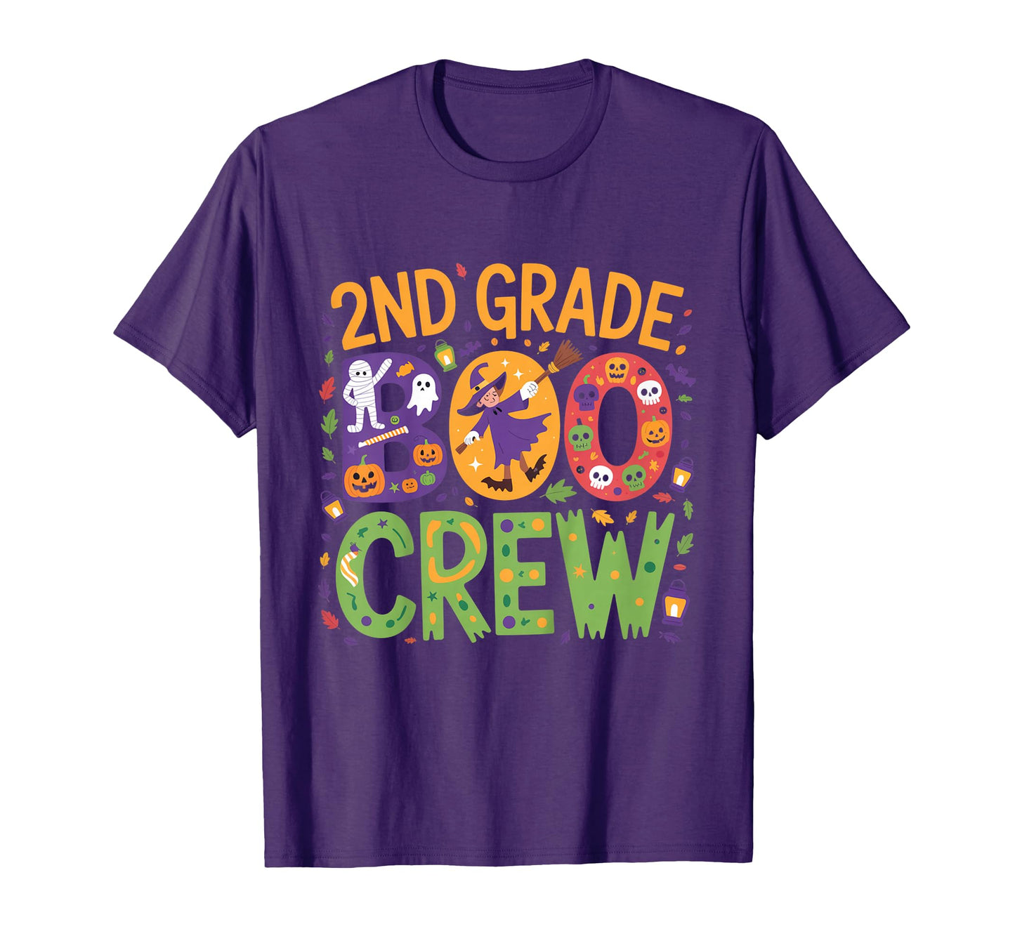 2nd Grade Boo Crew Halloween Outfit for School Teachers Kids T-Shirt
