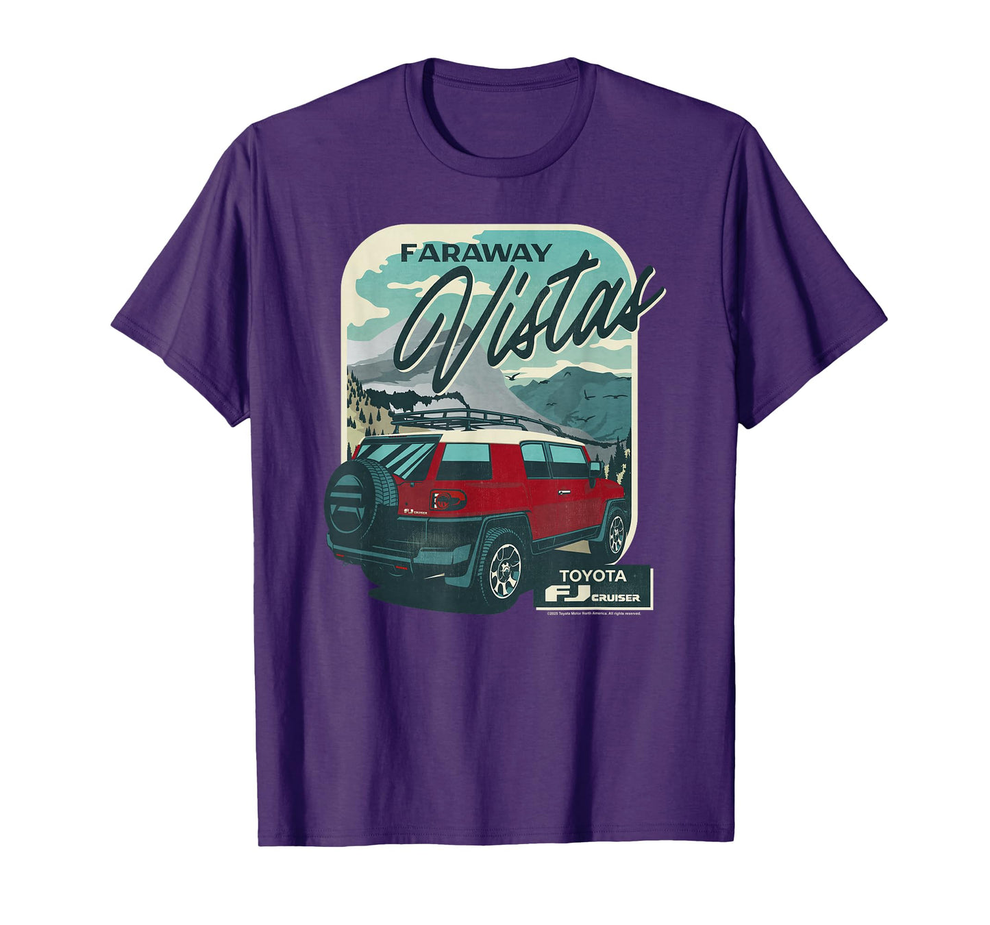 Toyota Iconic FJ Cruiser Faraway Vistas Vintage Big Poster T-Shirt