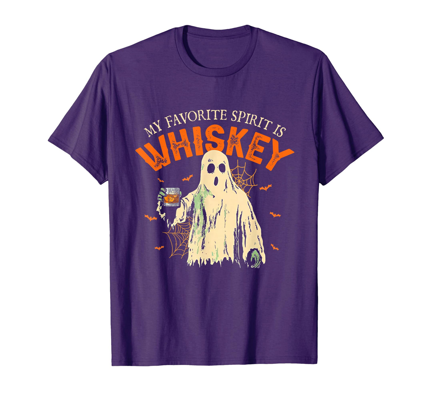 My Favorite Spirit Is Whiskey Funny Ghost Halloween Costume T-Shirt