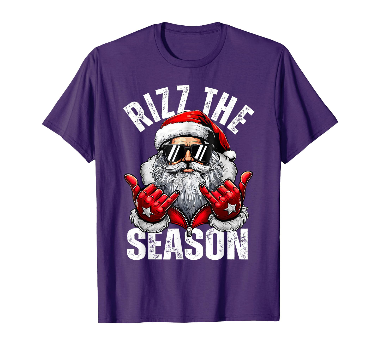 Rizz The Season Santa Sunglasses Christmas Pajamas Holiday T-Shirt