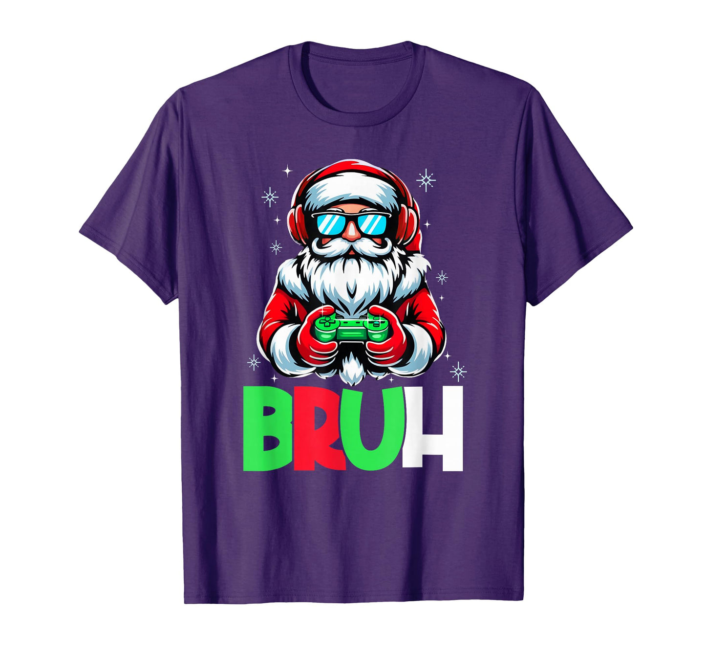 Video Game Santa Xmas Bruh Christmas Gamer Boys Mens Kids T-Shirt