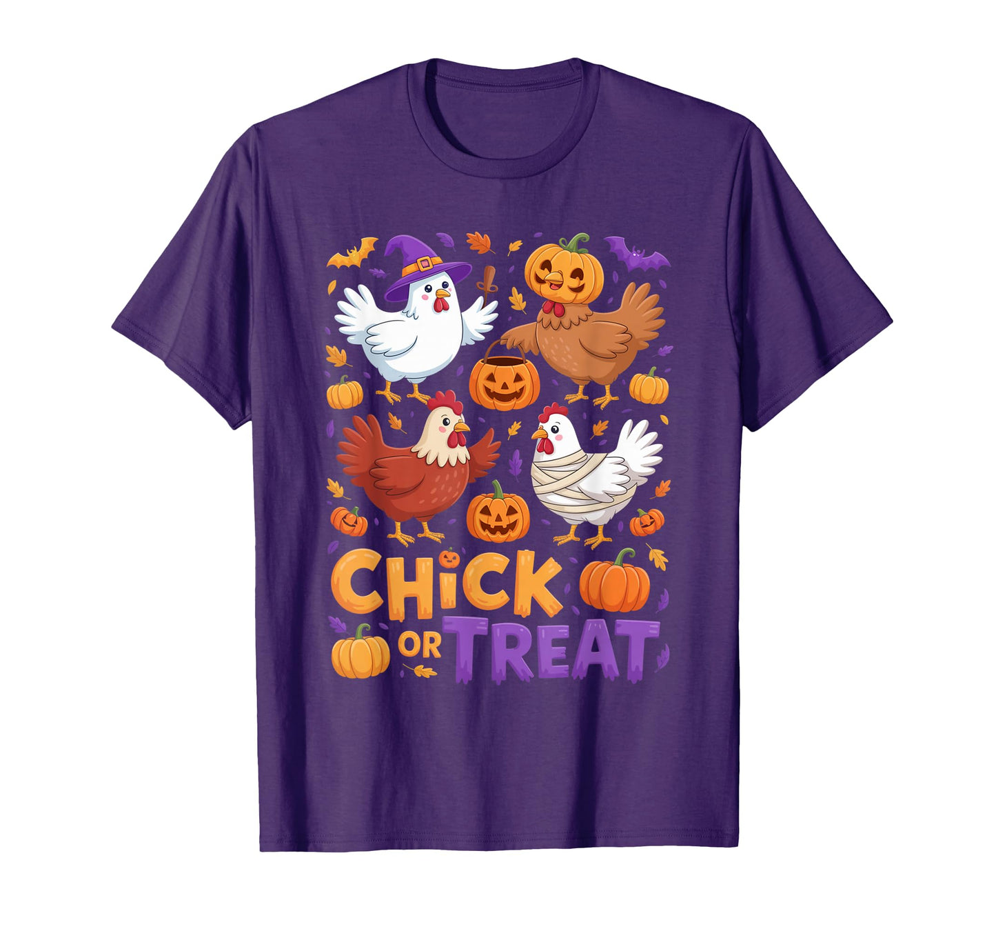 Chick Or Treat Funny Halloween Chicken Fall Parties T-Shirt