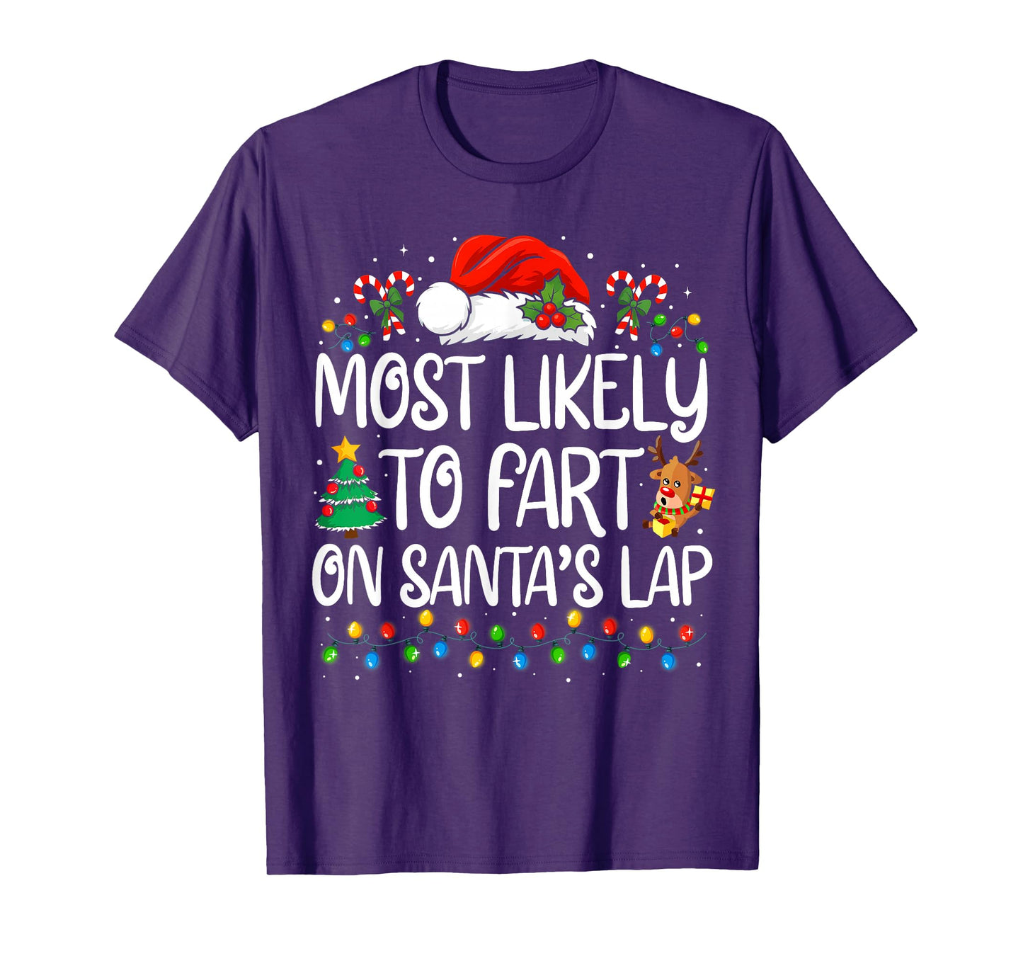 Most Likely to Fart On Santa's Lap Family Matching Christmas T-Shirt