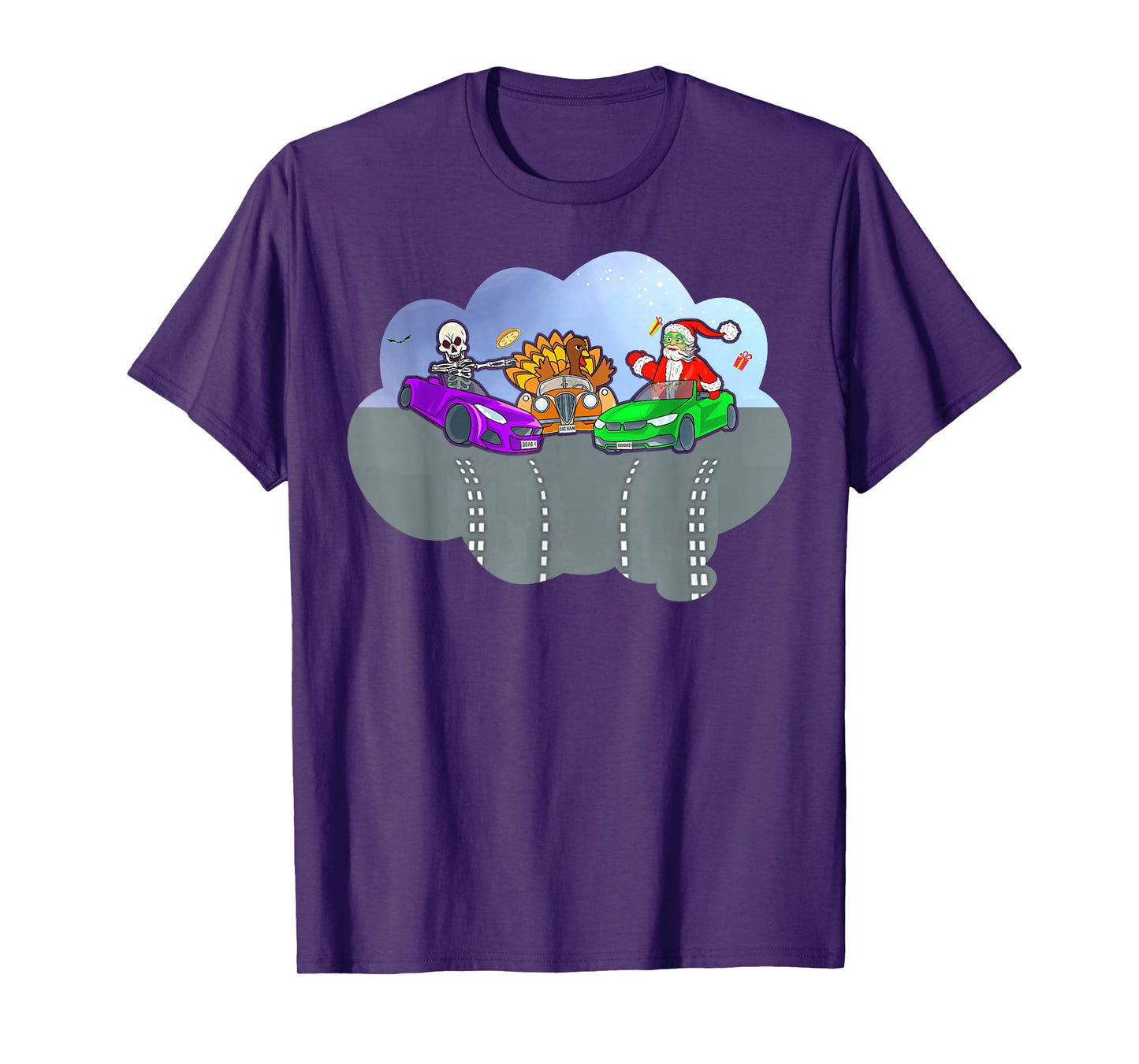 Funny Halloween Thanksgiving Christmas Crash HallowThanksMas T-Shirt