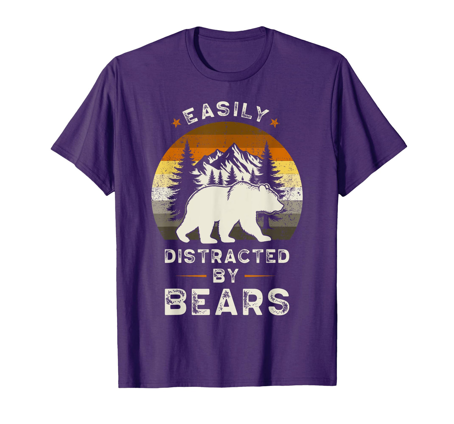 Gay Bear Pride Funny Retro Easily Distracted T-Shirt