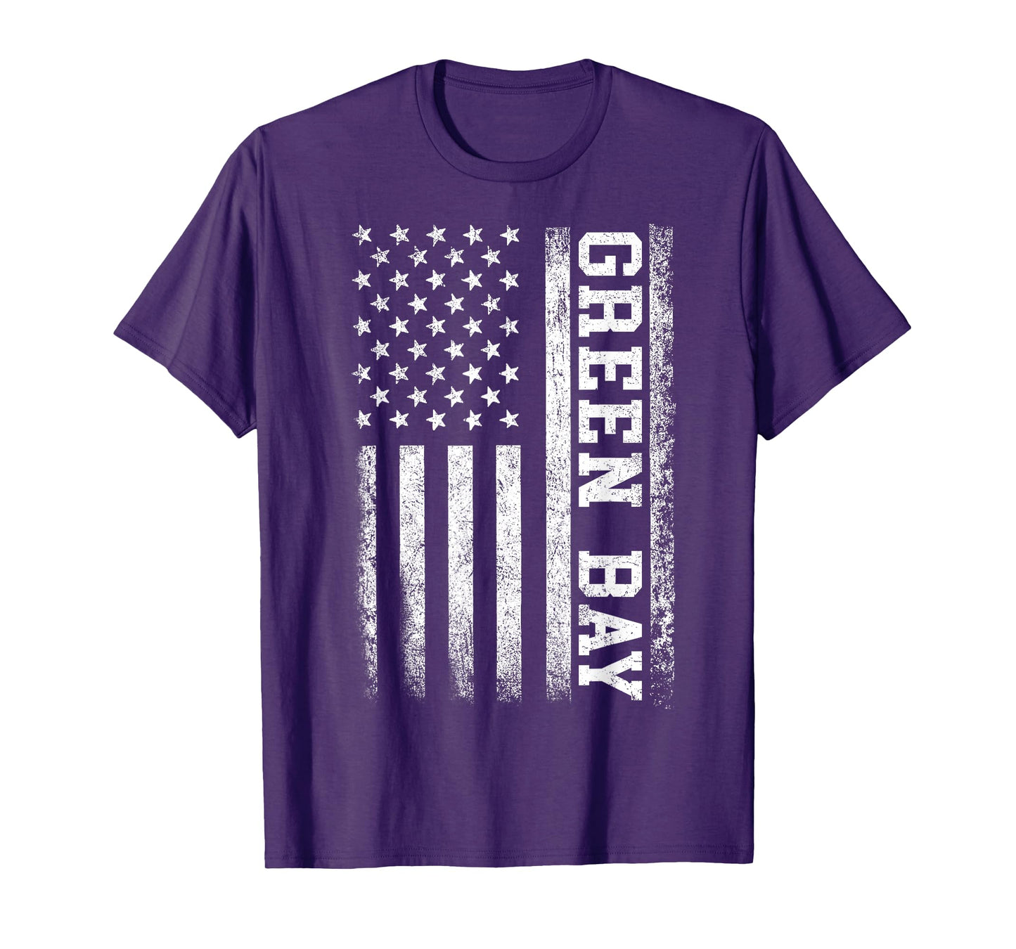 Green Bay US Flag Men Women Vintage T-Shirt