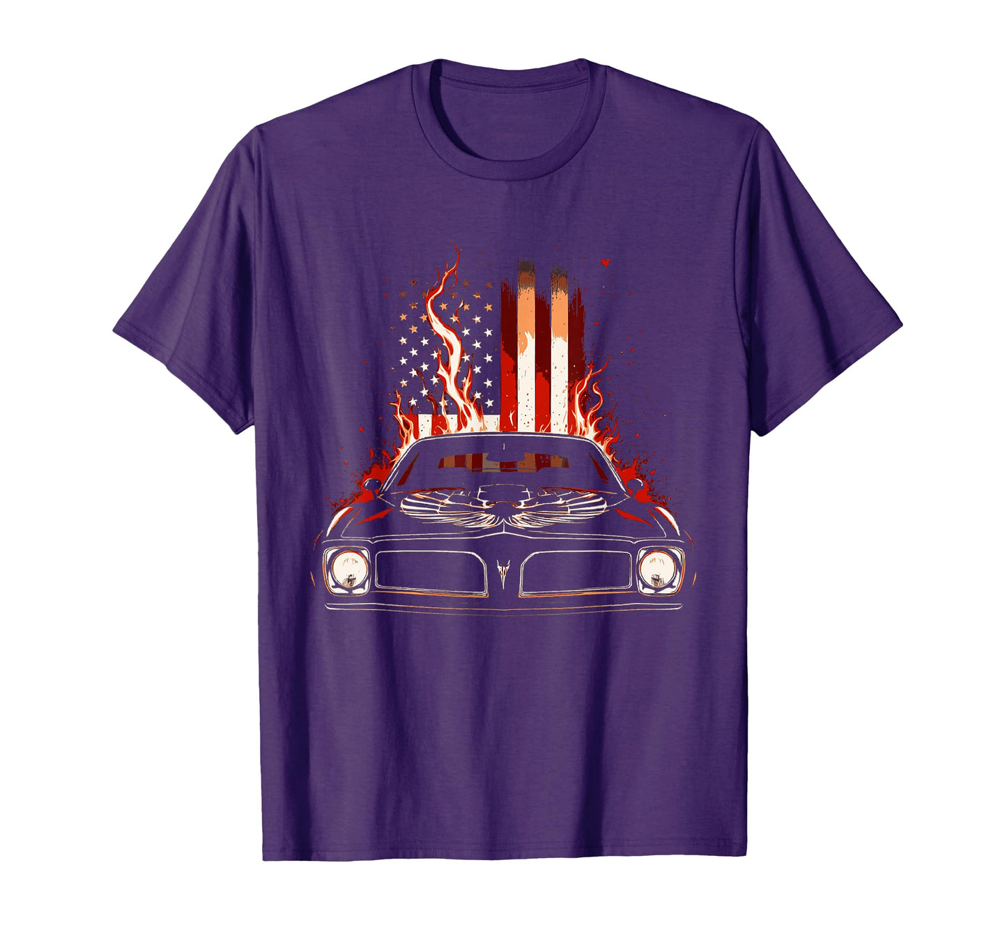 Flaming Patriotic Flag Trans Am Muscle Car 1970's Trans Am T-Shirt