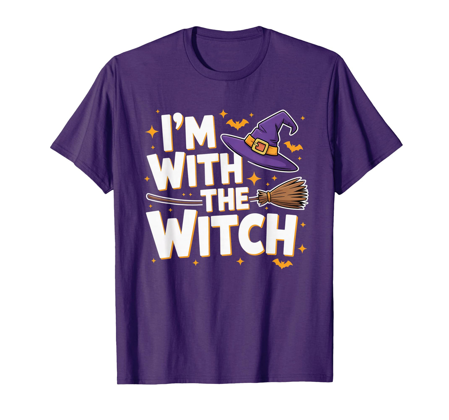 I'm with The Witch Halloween Costume Dad Mom Group T-Shirt