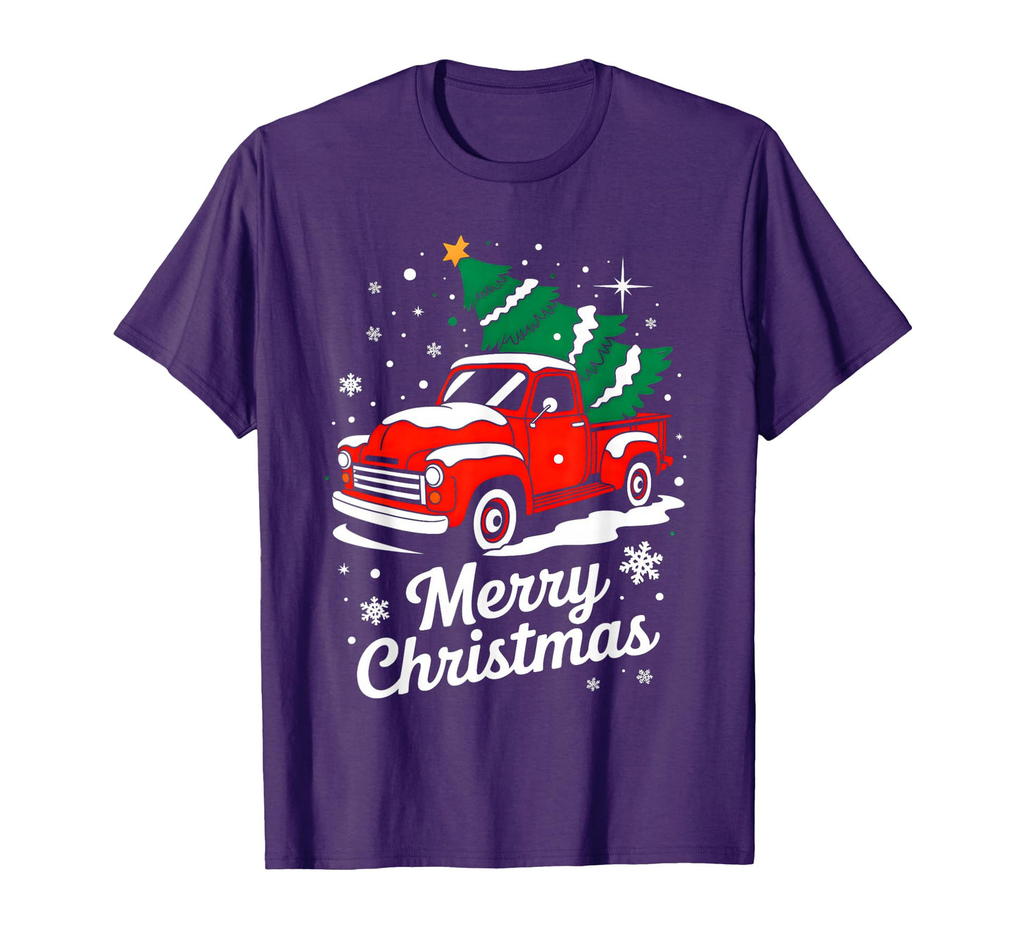 Merry Christmas Red Truck Family Matching Christmas Pajama T-Shirt