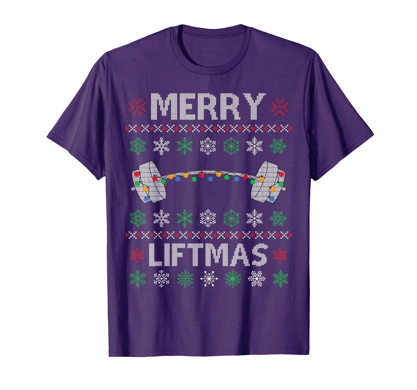 Merry Liftmas Funny Christmas Ugly Gym Workout Fitness T-Shirt