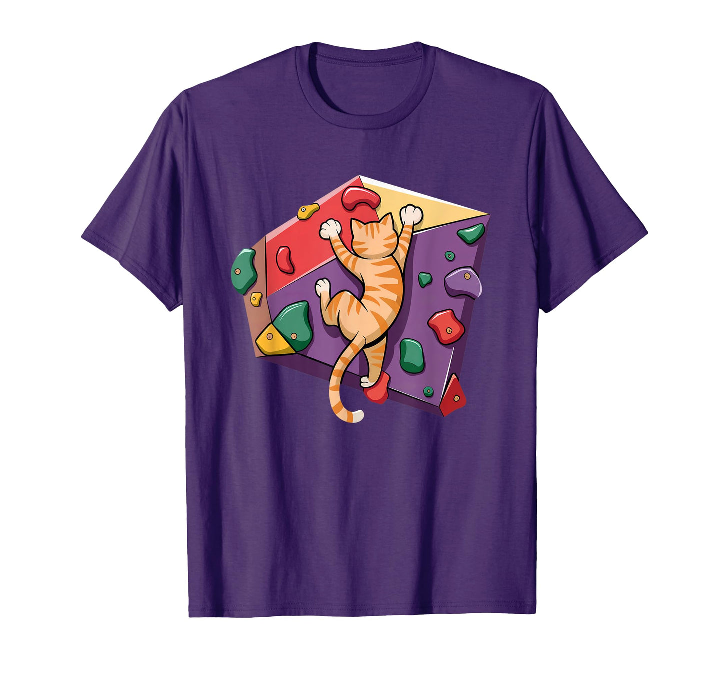 Funny Bouldering Cat – Rock Climbing & Cat Lover Design T-Shirt