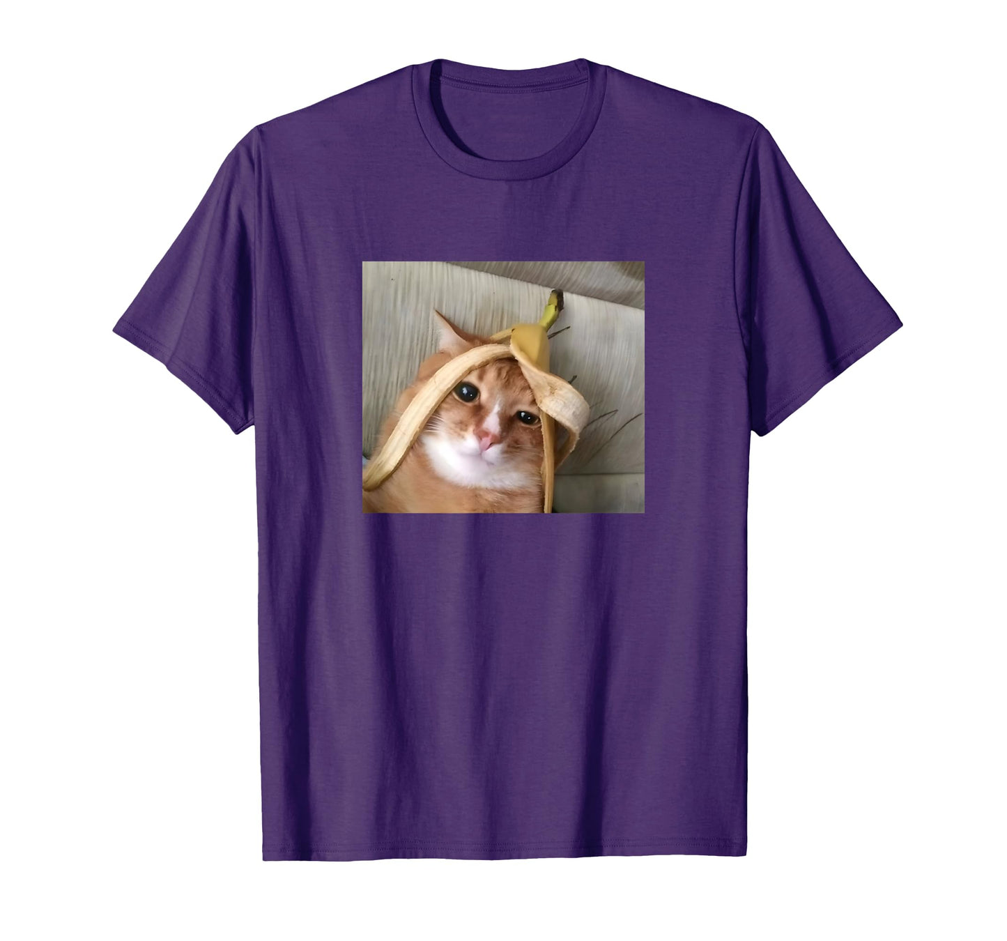 Funny Cat Banana Head Bored Kitten Meme T-Shirt