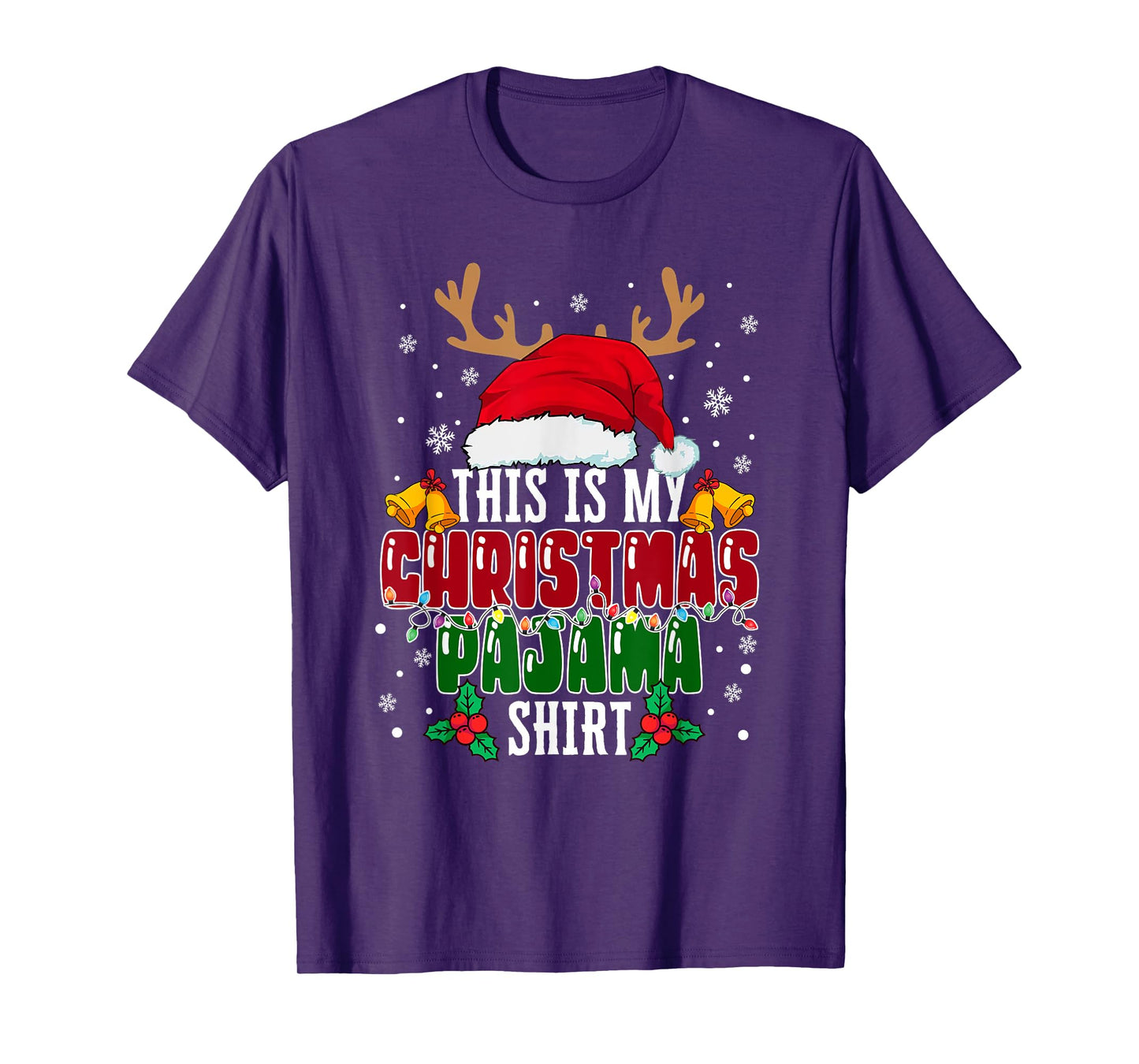 This is My Christmas Pajama Shirt Funny Xmas PJs Men Women T-Shirt