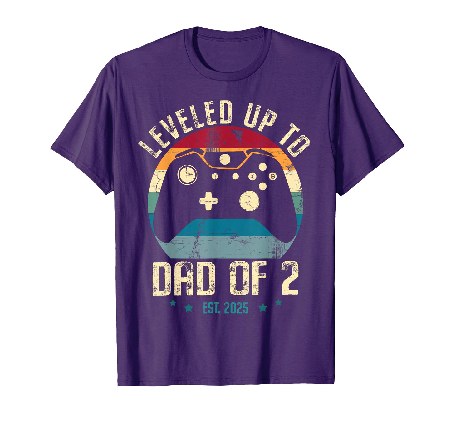 I Leveled Up To Dad Of 2 2025 New Gamer Daddy Soon To Be Dad T-Shirt