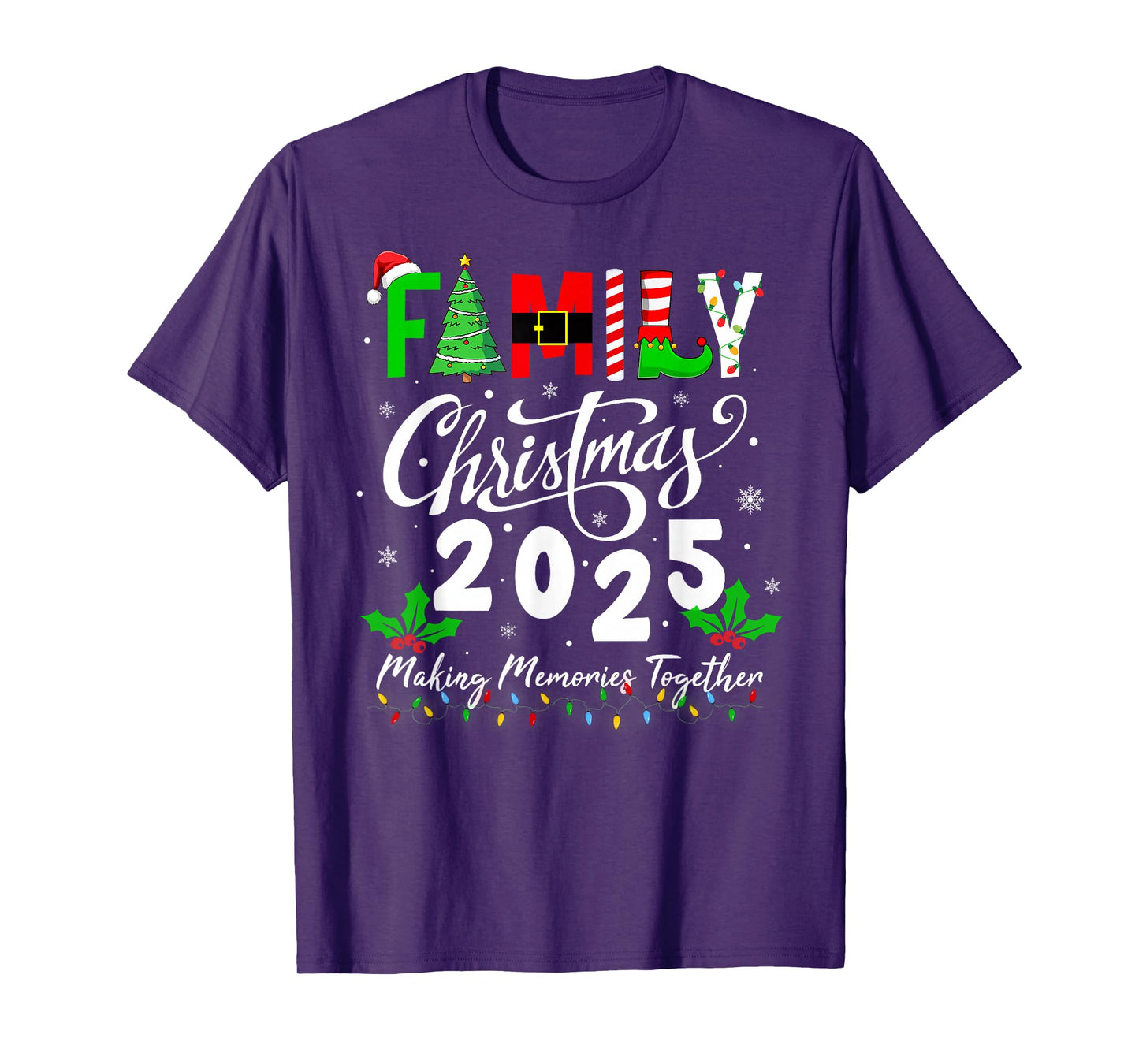 Family Christmas 2025 Matching Xmas Pajamas Christmas Squad T-Shirt