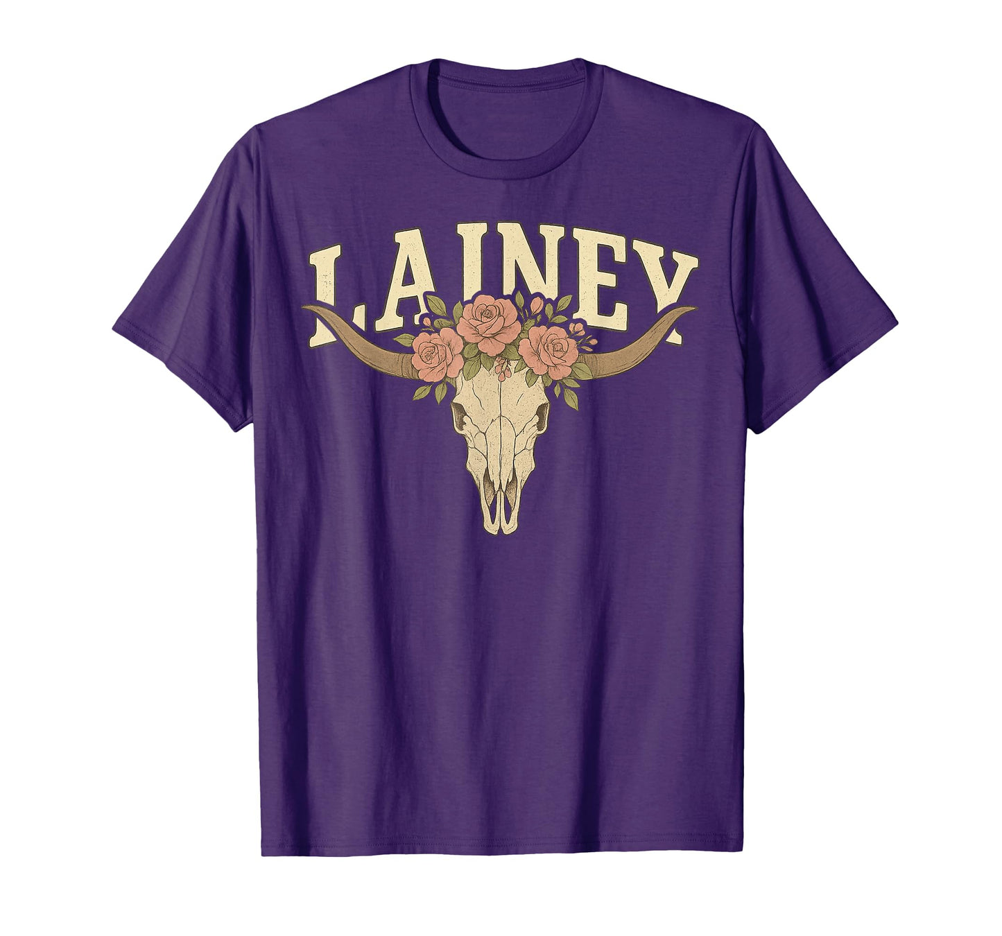 Lainey Name Bull Skull Apparel for Men Women Kid Boy Girl T-Shirt