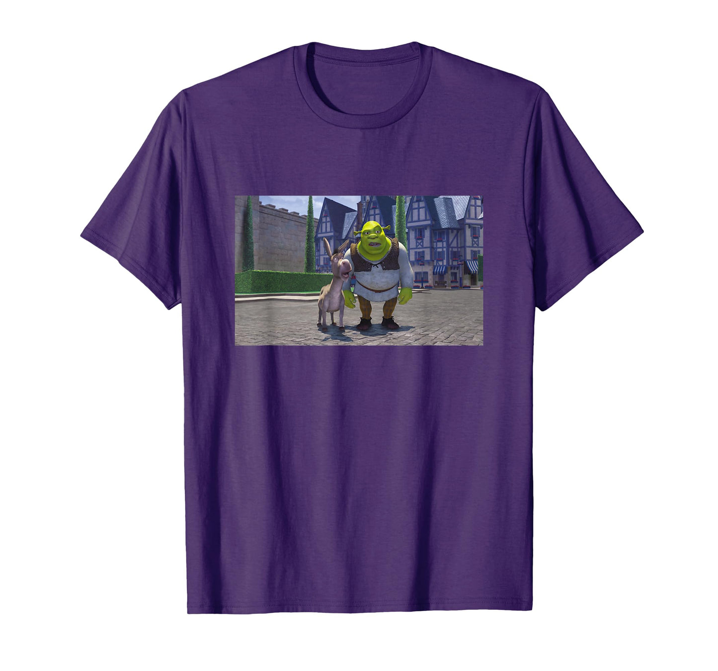 Shrek Iconic Donkey & Shrek Photo Scene Big Chest Poster T-Shirt