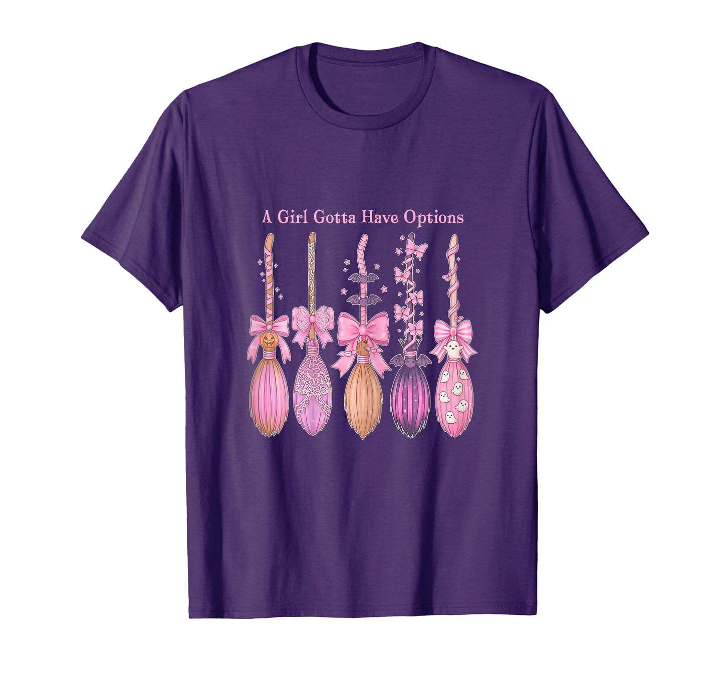 A Girl Gotta Have Options Halloween Witch Broom T-Shirt