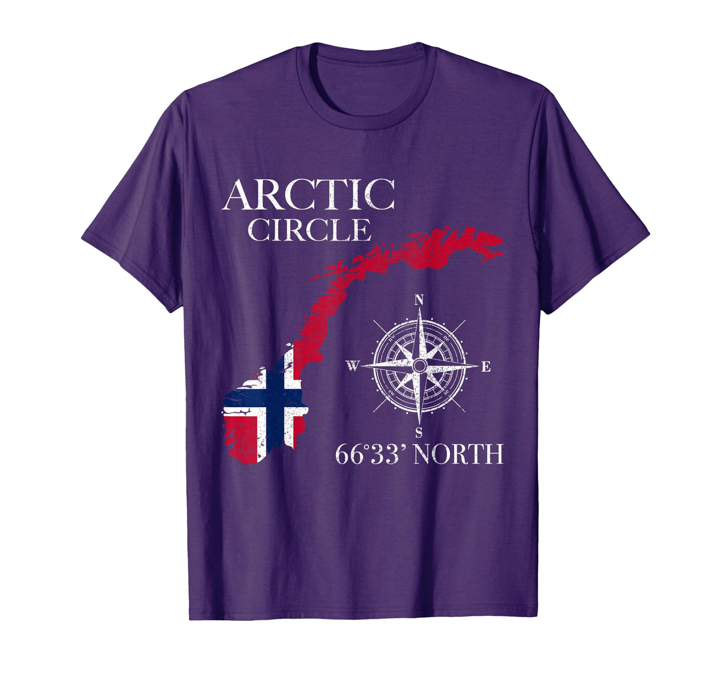 Norway Arctic Circle Norwegian Flag Pride Souvenir Norge T-Shirt