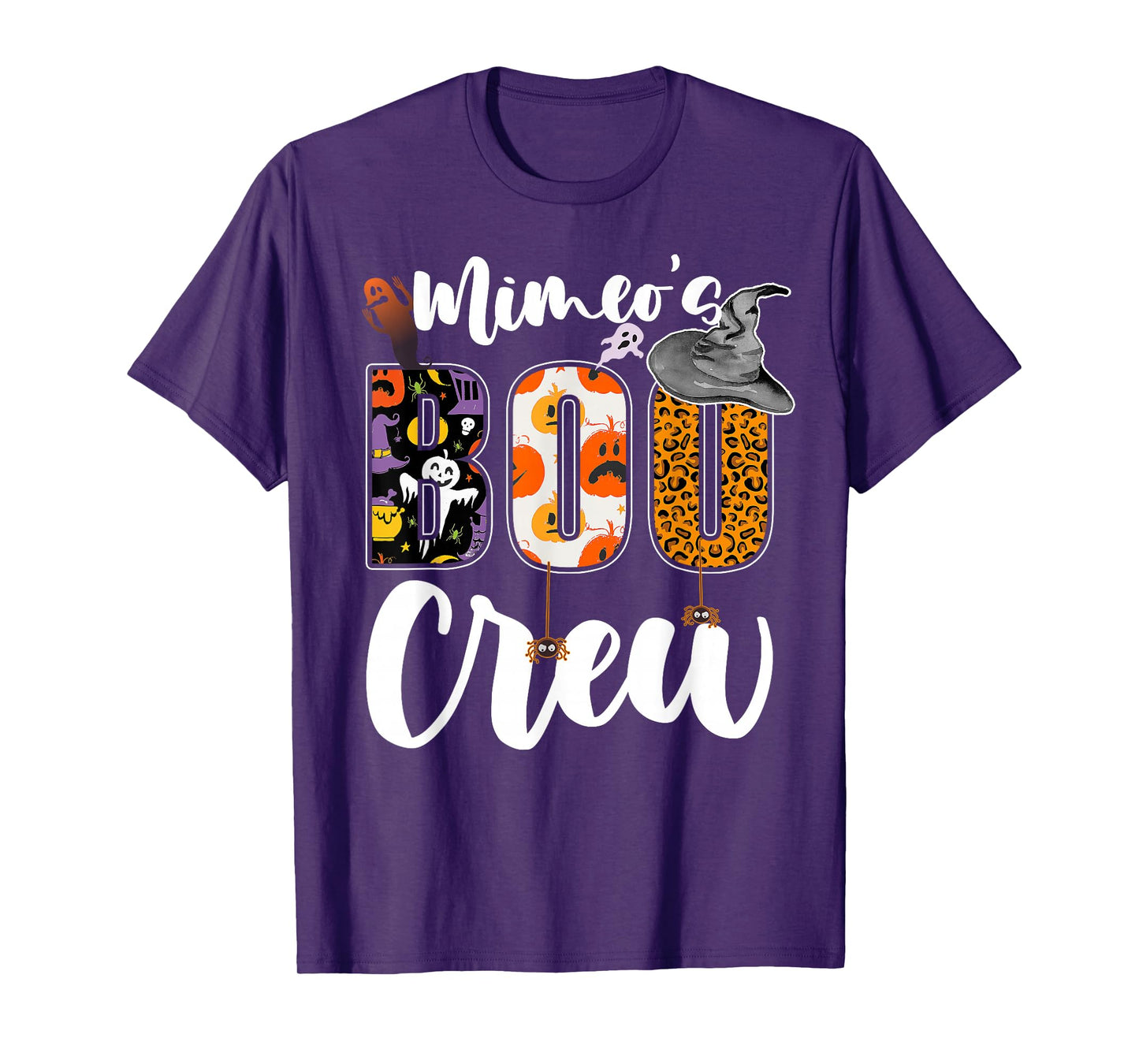 Mimeo's Boo Crew Halloween Grandma Grandkids Matching T-Shirt