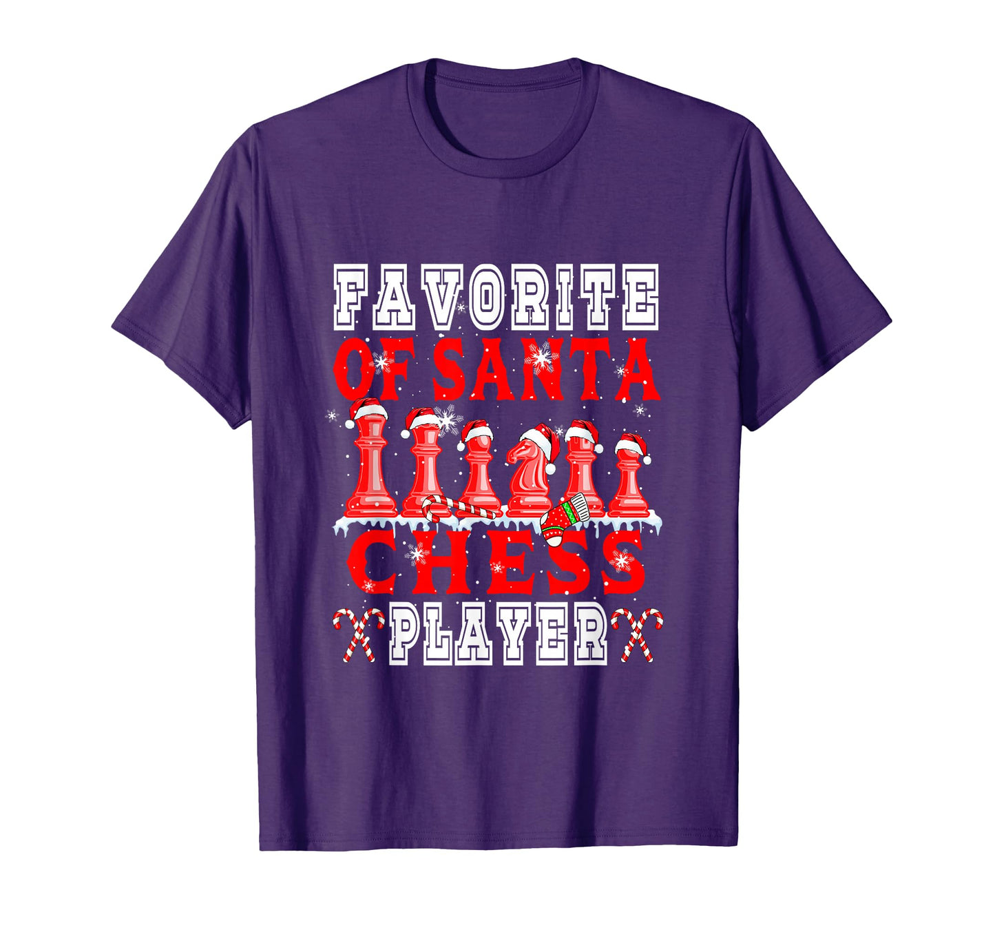 Favorite of Xmas Santa Funny Chess Player Matching Team T-Shirt