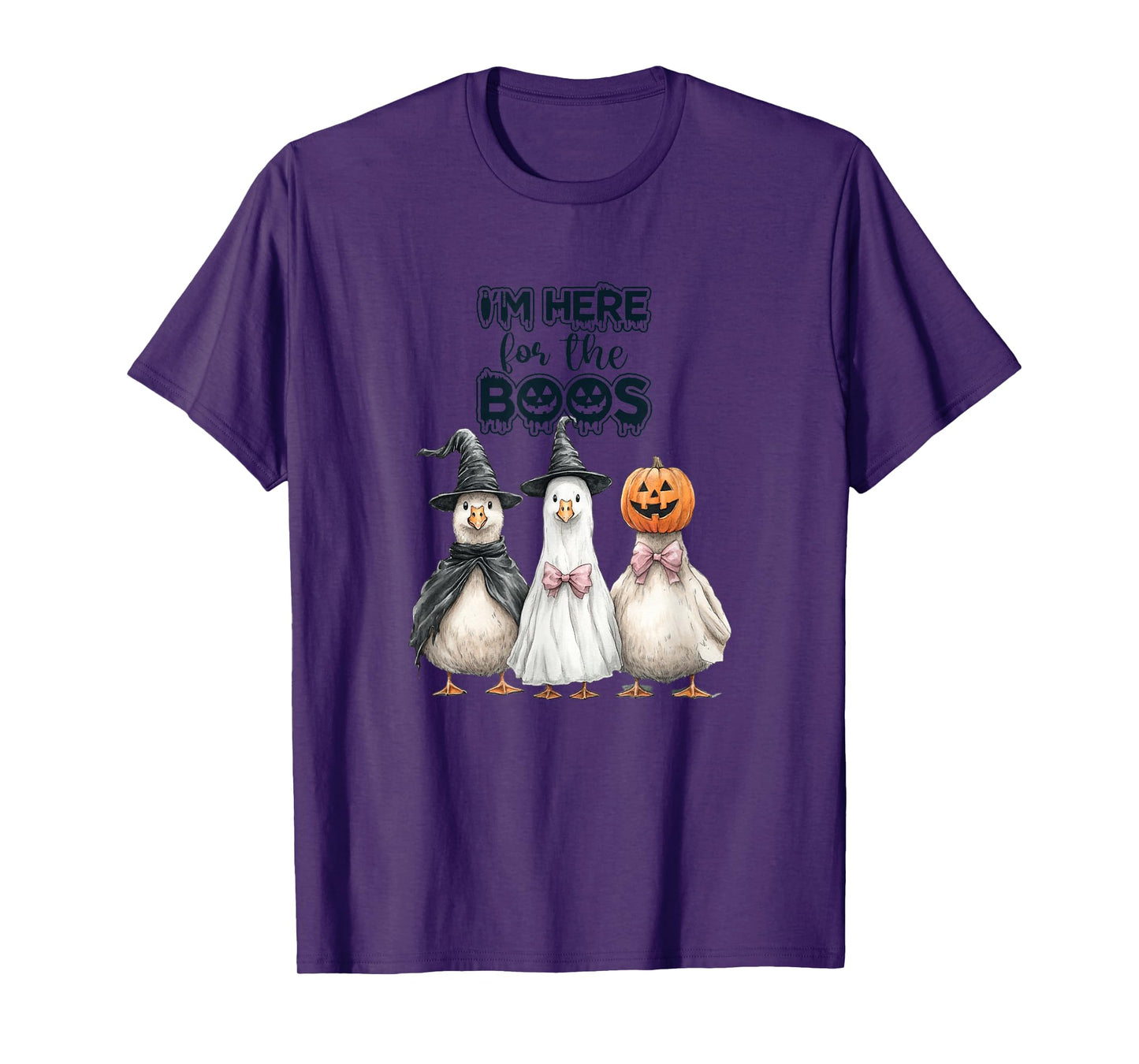 Funny Halloween Goose, Witch Ghost Cute Pet Costume T-Shirt