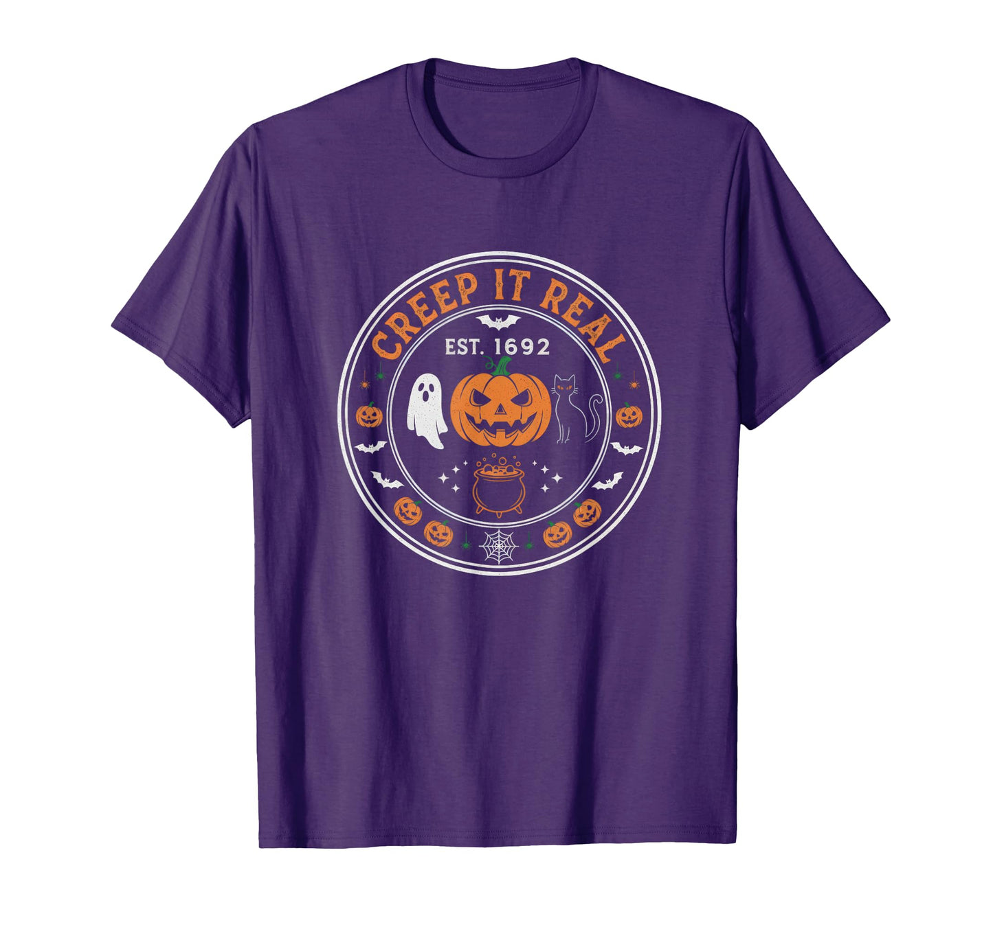 Creep It Real Est 1692 Funny Halloween Trick or Treat T-Shirt