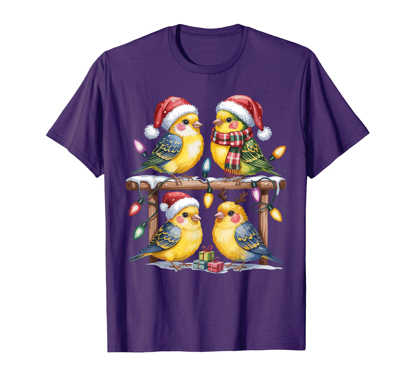 Canary Christmas Cute Pet Lovers Funny Holiday Pajamas T-Shirt