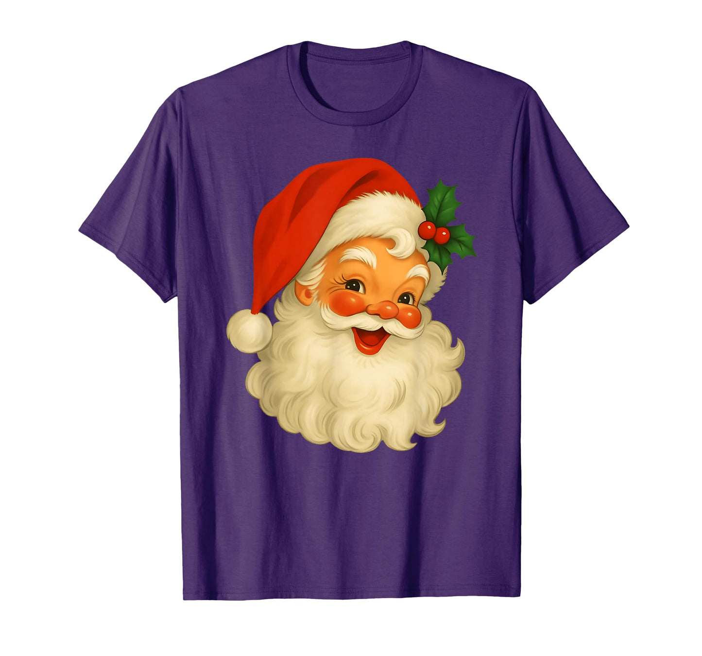 Vintage Retro Cute Santa Claus Christmas Xmas Men Women Kid T-Shirt