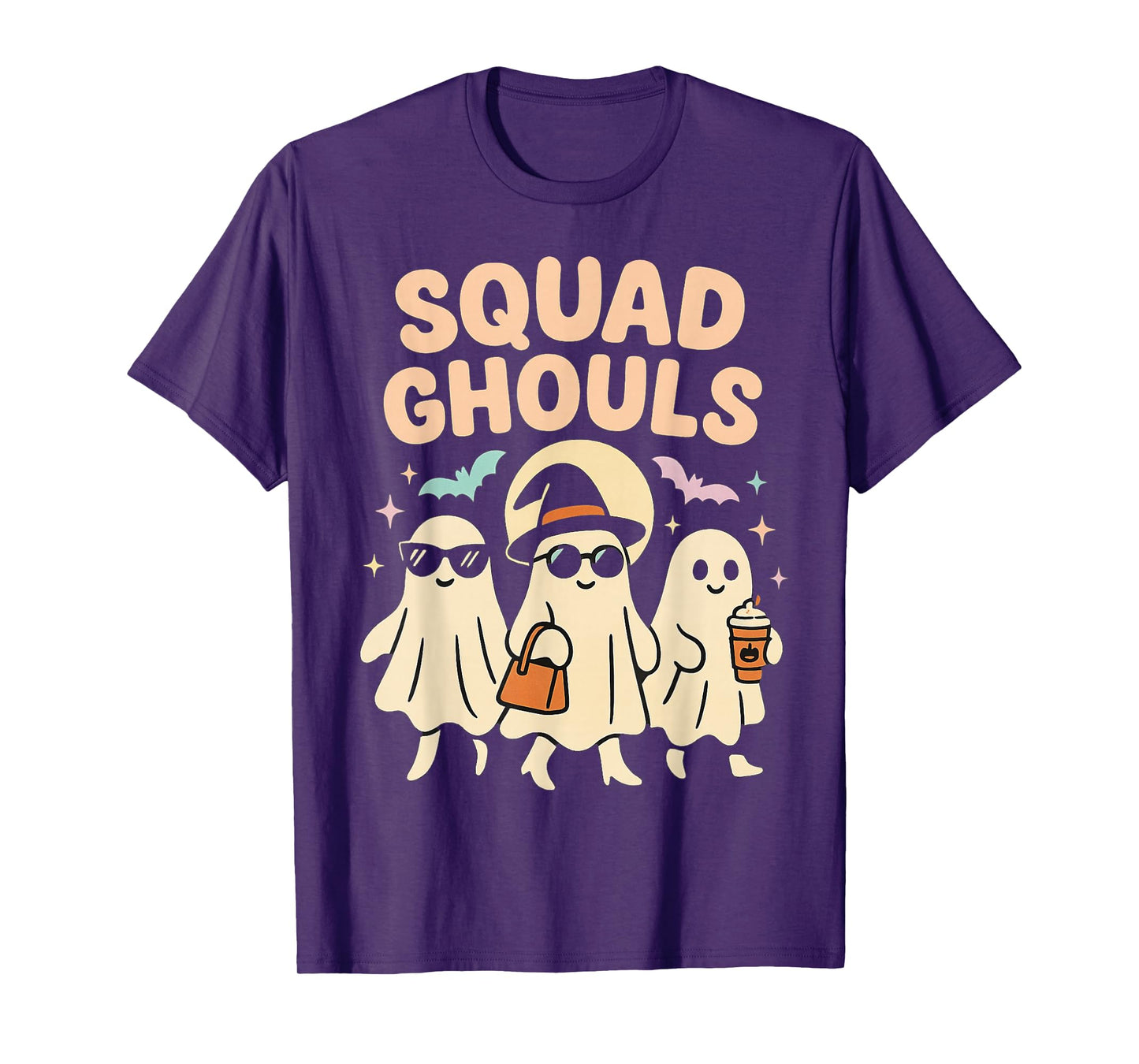 Funny Ghouls Cute Ghost Halloween Spooky Witch Hat Tee T-Shirt