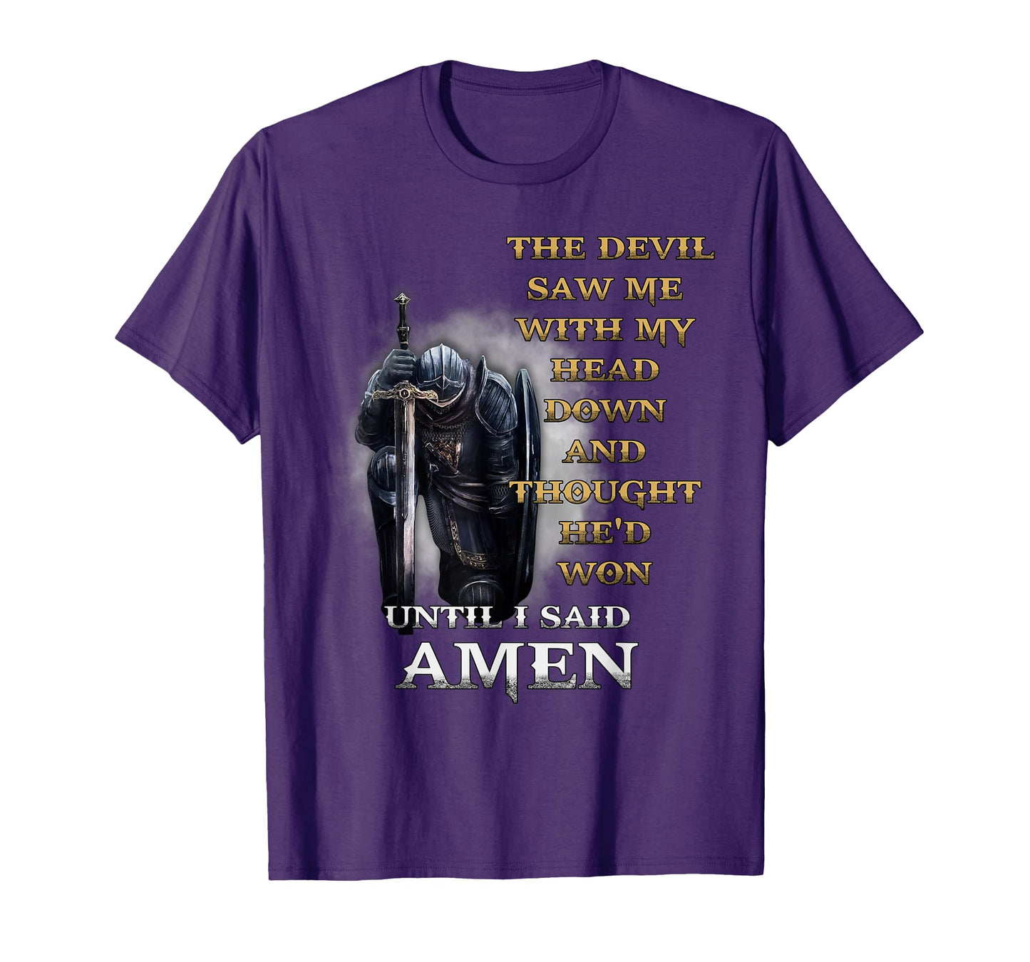 The Devil Saw Me With My Head Down Until I Said Amen Retro T-Shirt