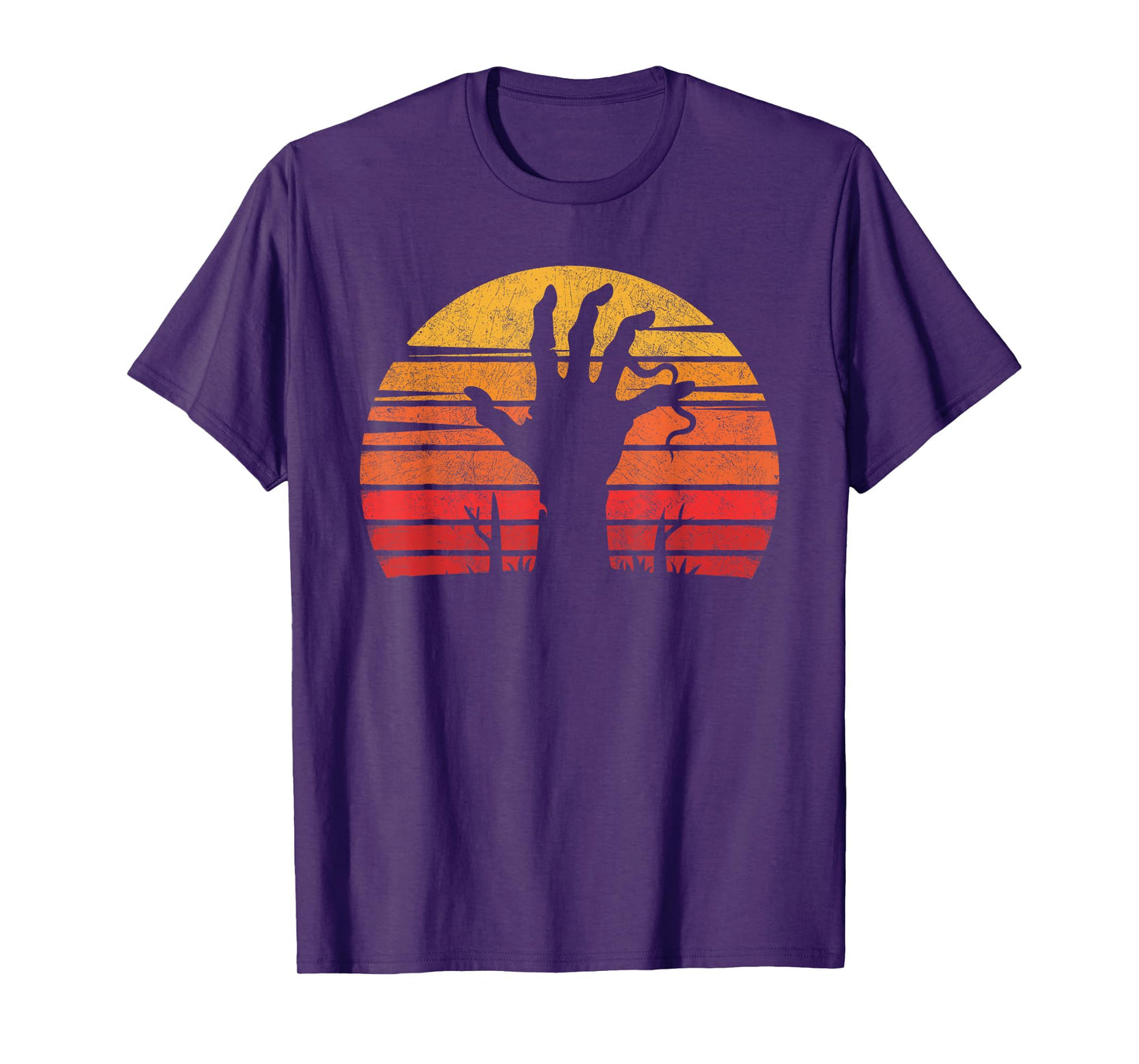 Vintage Zombie Hand Halloween Costume Scary Spooky Horror T-Shirt