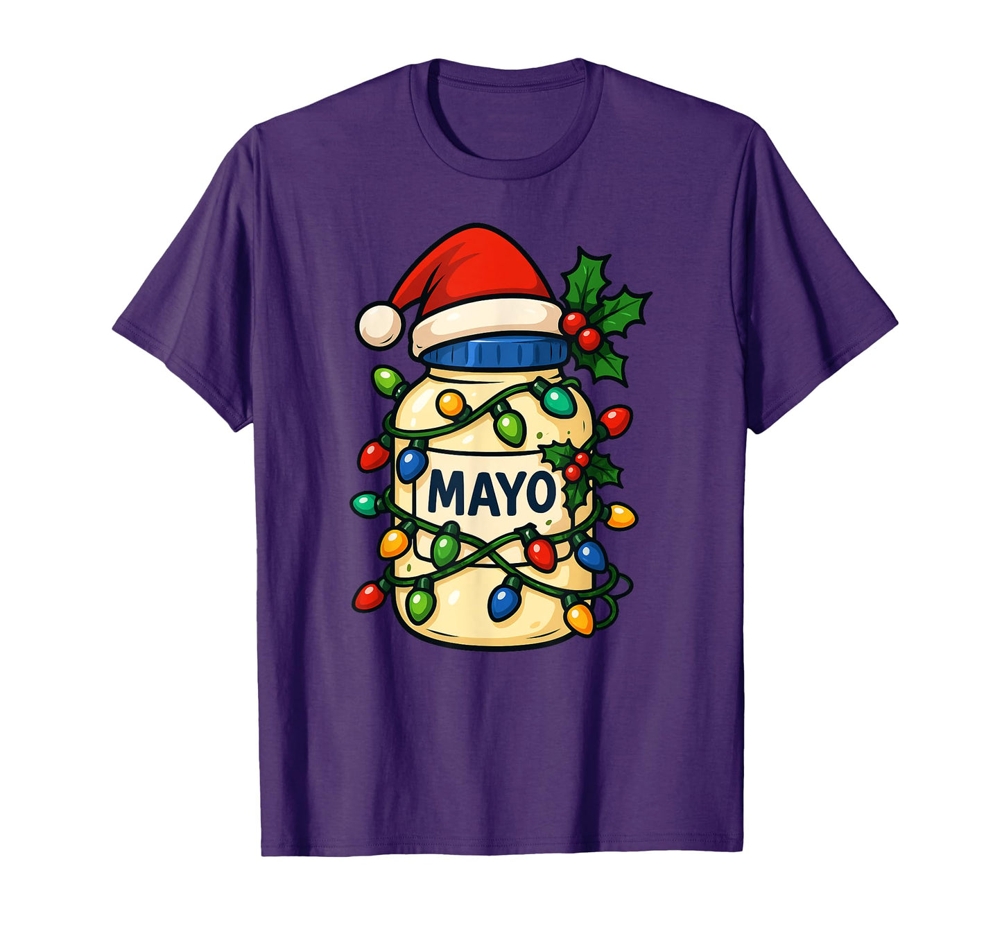 Mayo Mayonnaise Merry Christmas Santa Hat Xmas Boys Girls T-Shirt