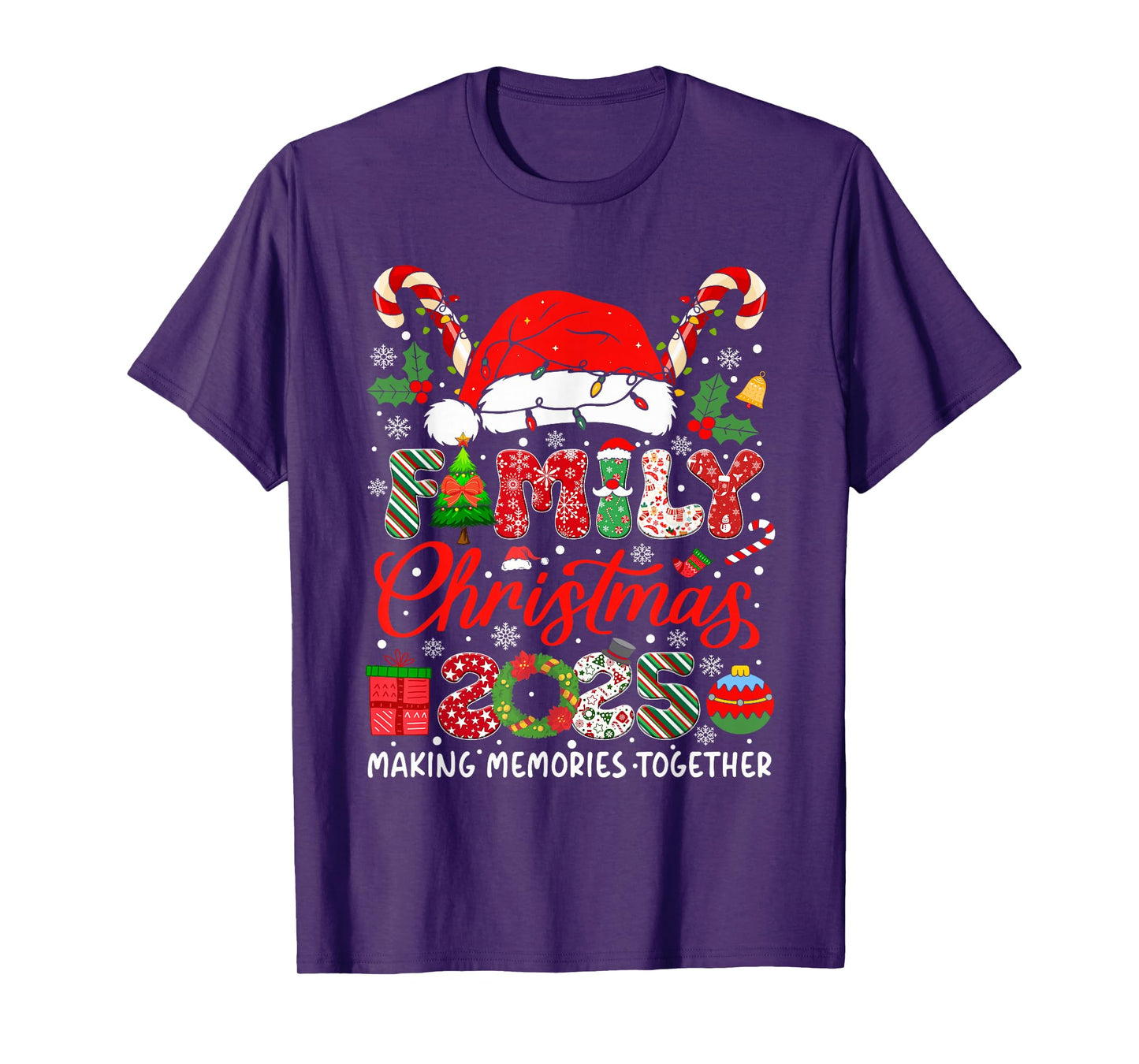 Family Christmas 2025 Matching Outfit Xmas Squad Santa T-Shirt