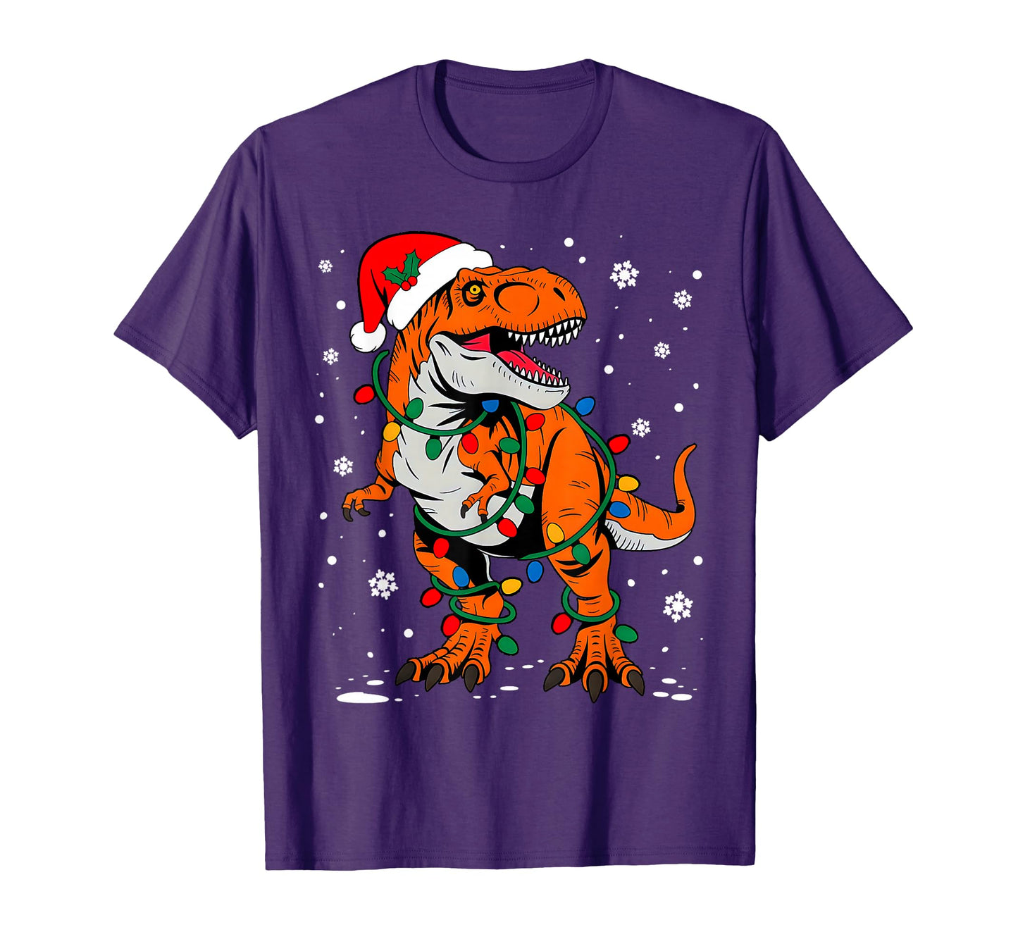 Dinosaur T rex Tree Christmas Funny Xmas Dino Boys Kids T-Shirt