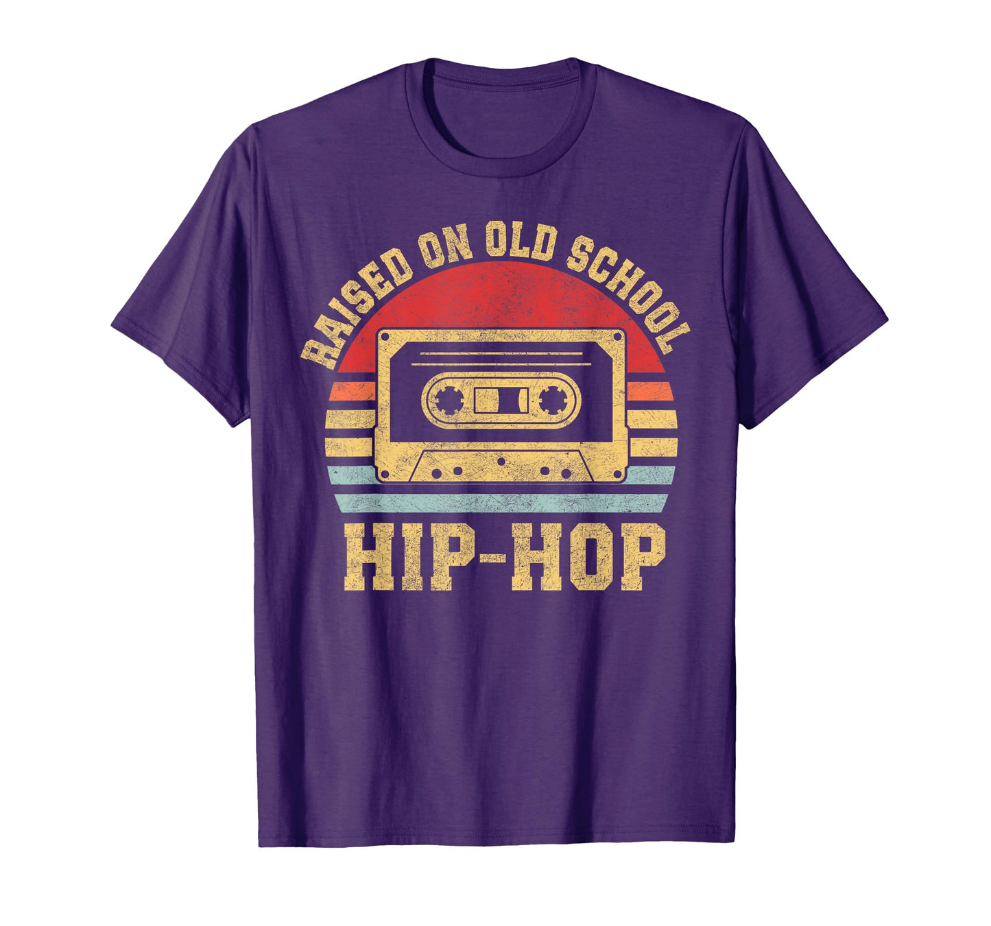 Raised on Oldschool Hip Hop Cassette Music Hiphop Retro T-Shirt