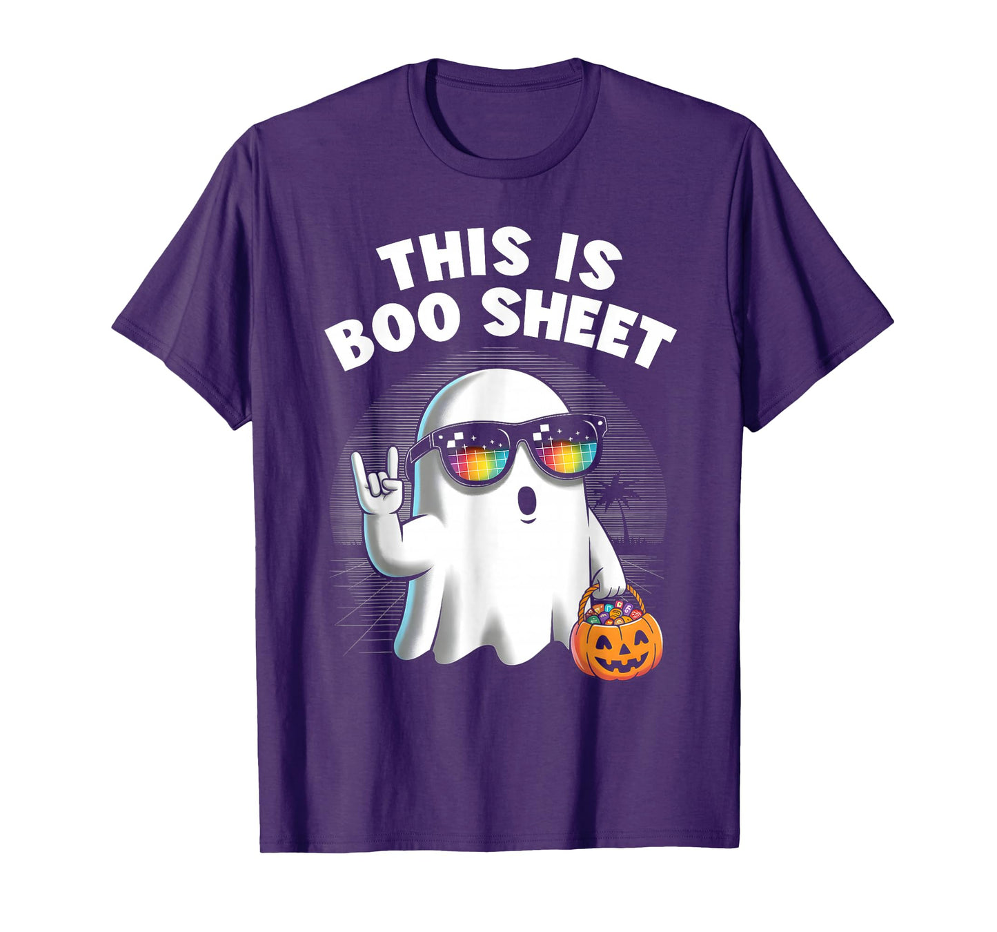 This is Boo Sheet Ghost Retro Halloween Costume Men Women T-Shirt